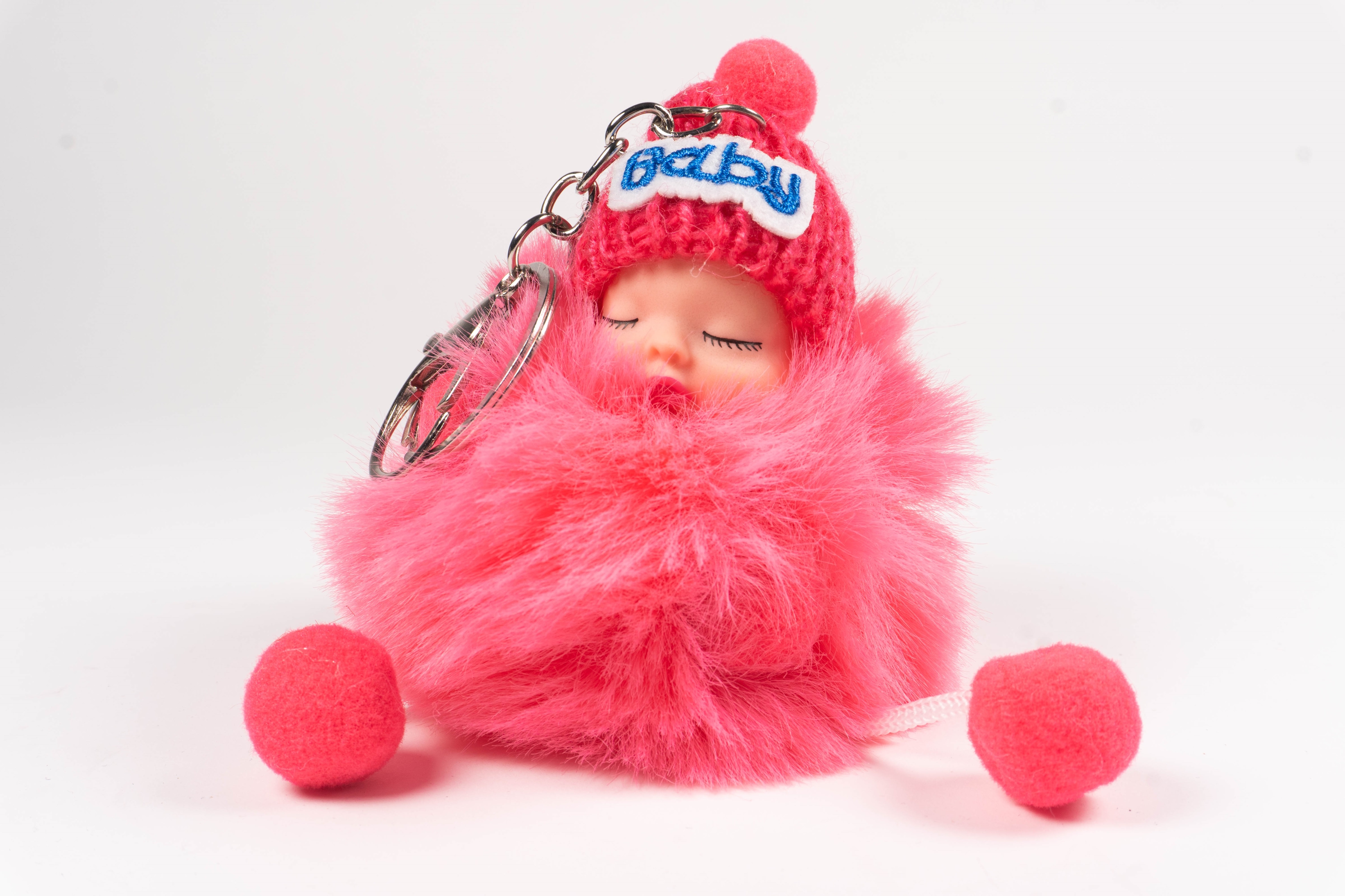 Breloc pufos - Copilas (roz bombon) Breloc pufos - Copilas (roz bombon)