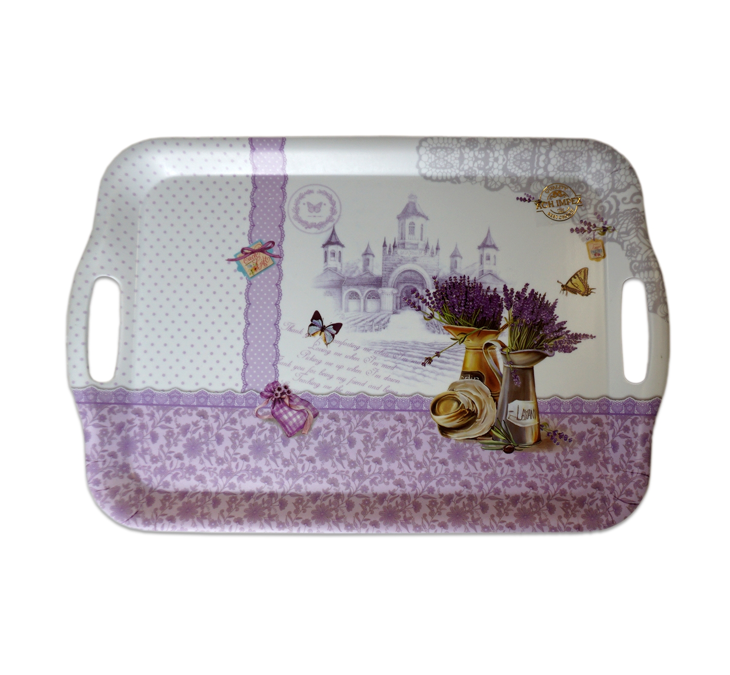 Tava decorata cu maner(42x29x3cm) Tava decorata cu maner(42x29x3cm)