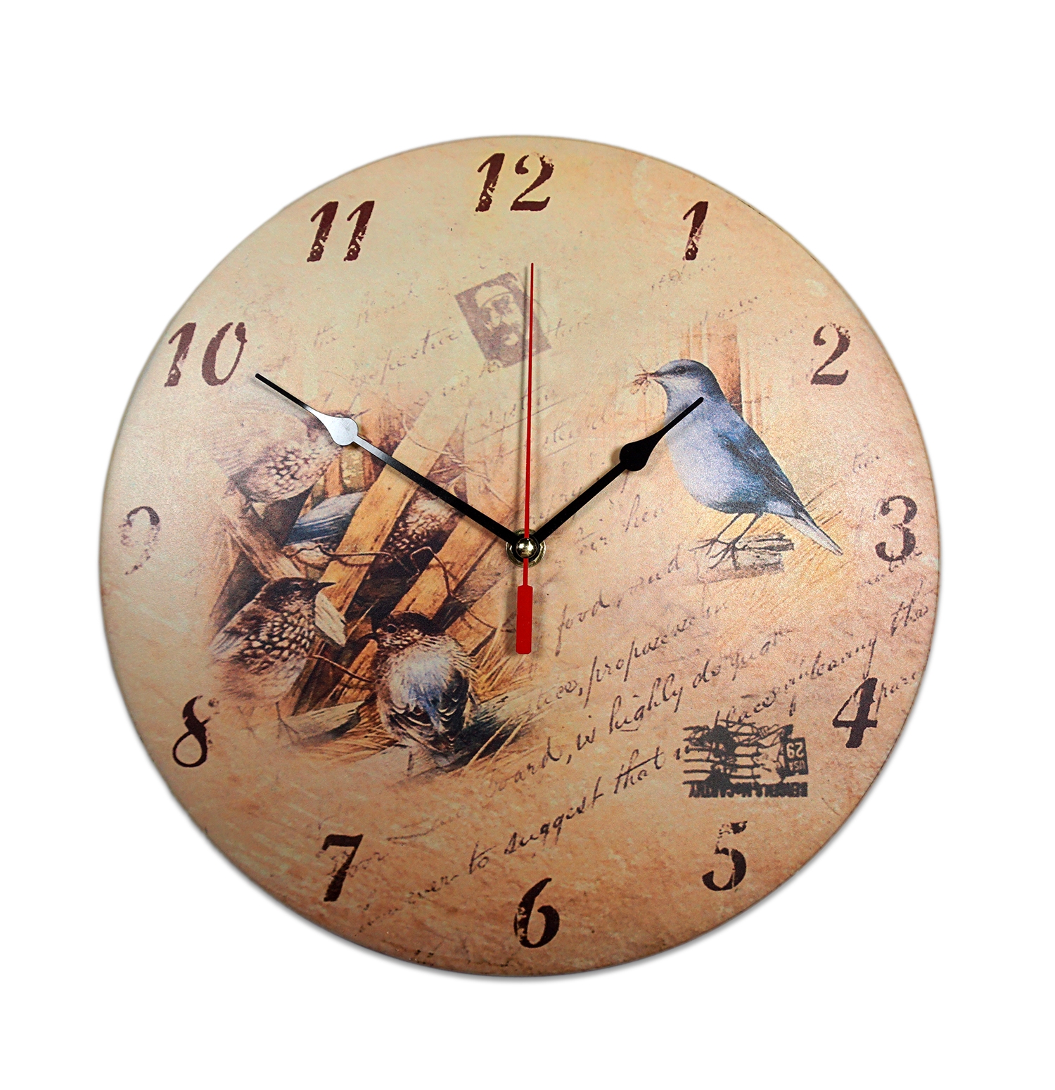 Ceas de perete rotund cu pasari( 30x30cm) Ceas de perete rotund cu pasari( 30x30cm)