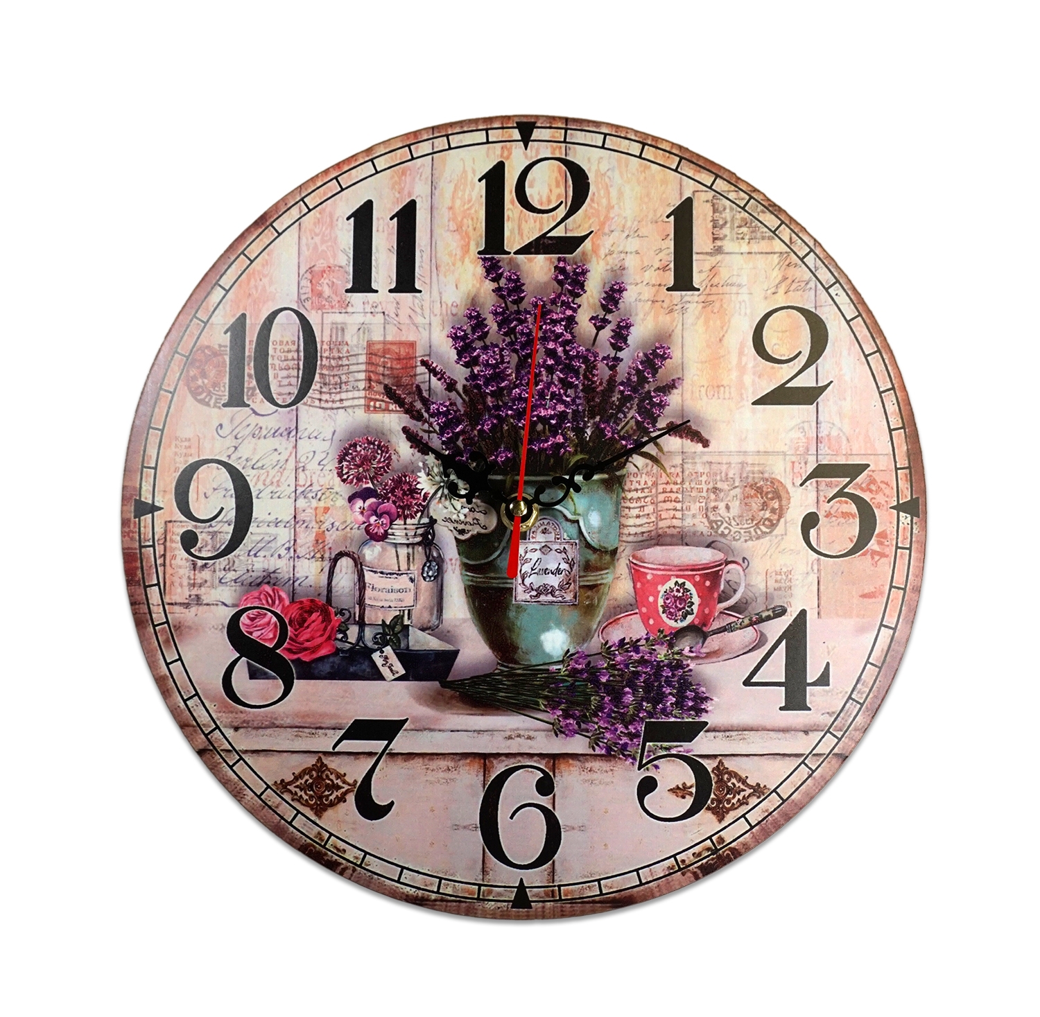 Ceas de perete rotund - Lavander ( 30x30cm) Ceas de perete rotund - Lavander ( 30x30cm)