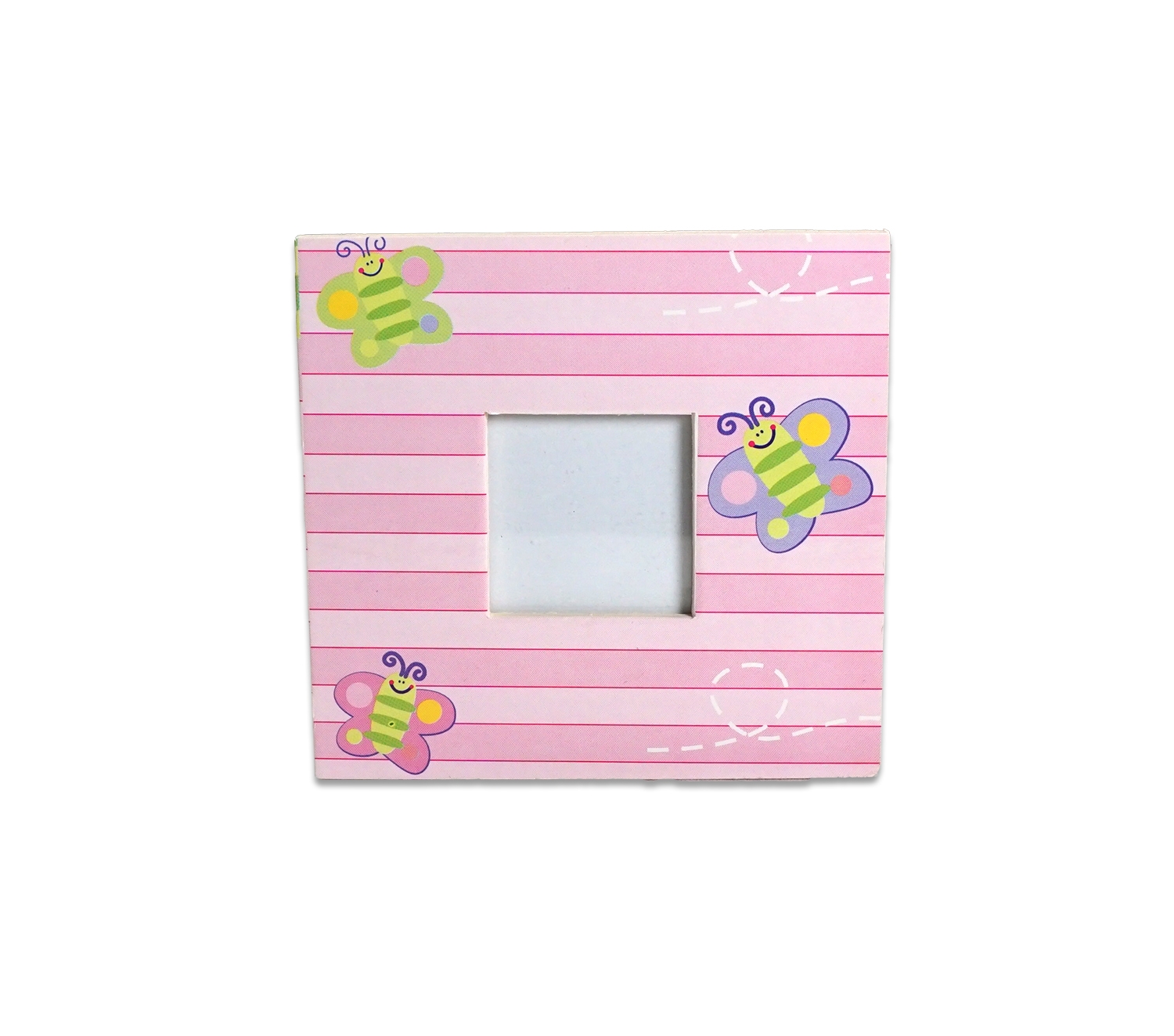 Rama foto copii patrata roz cu fluturi(10x10 cm) Rama foto copii patrata roz cu fluturi(10x10 cm)