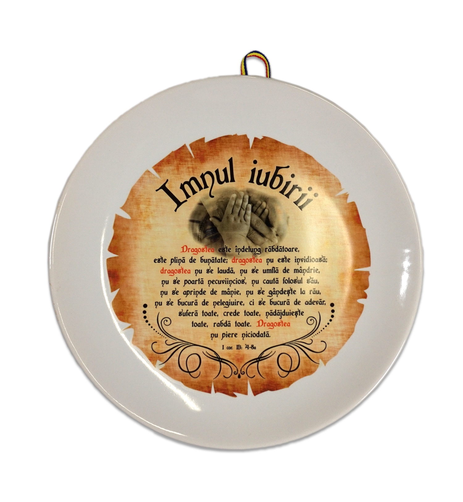 Farfurie decorativa - Imnul iubirii Farfurie decorativa - Imnul iubirii