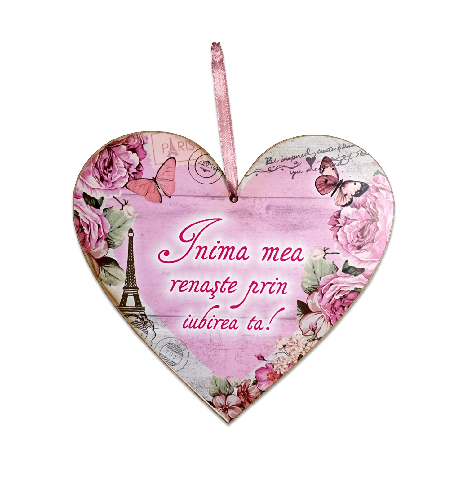 Tablou motivational  inima  (20x19cm) -  Inima mea Tablou motivational  inima  (20x19cm) -  Inima mea