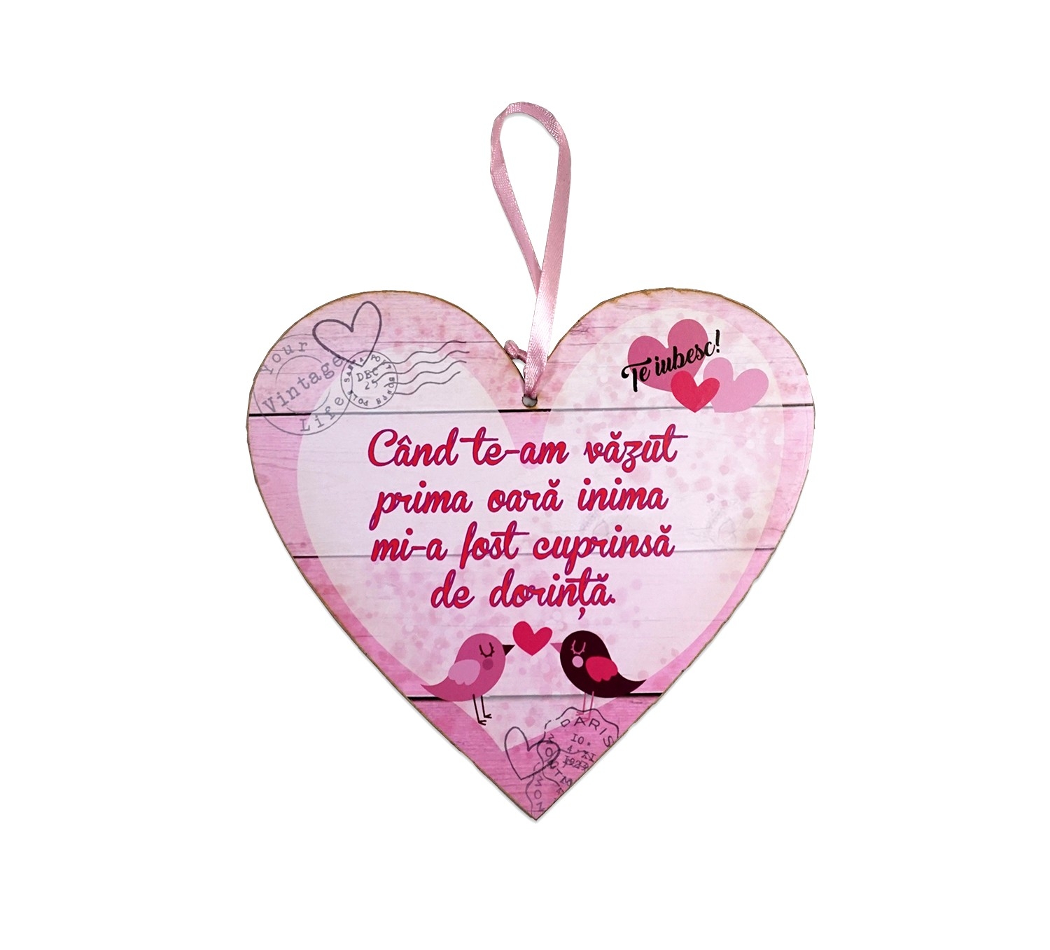 Tablou motivational  inima  (20x19cm) -  Cand te-am vazut Tablou motivational  inima  (20x19cm) -  Cand te-am vazut