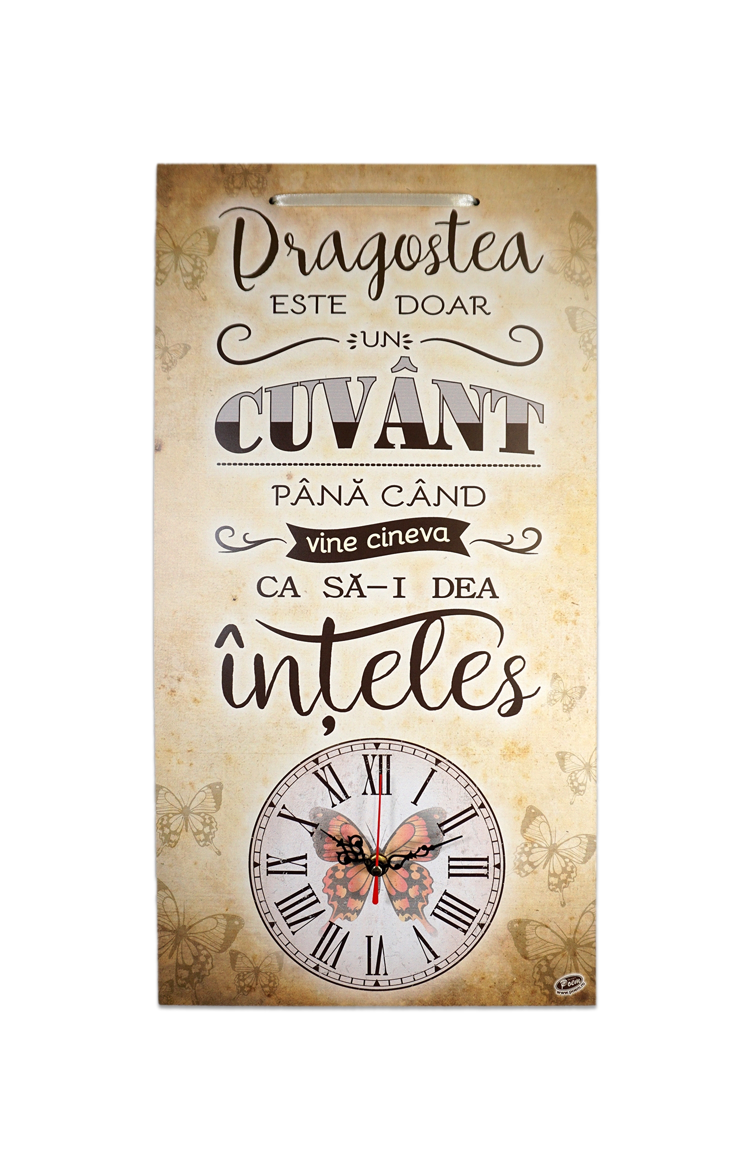 Ceas  motivational  -  DRAGOSTEA ESTE ... - 50x27cm