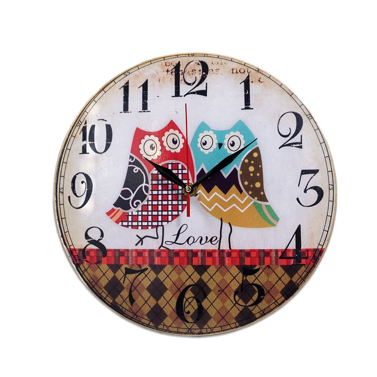 Ceas  cu  doua bufnite  ( 20x20cm) Ceas  cu  doua bufnite  ( 20x20cm)