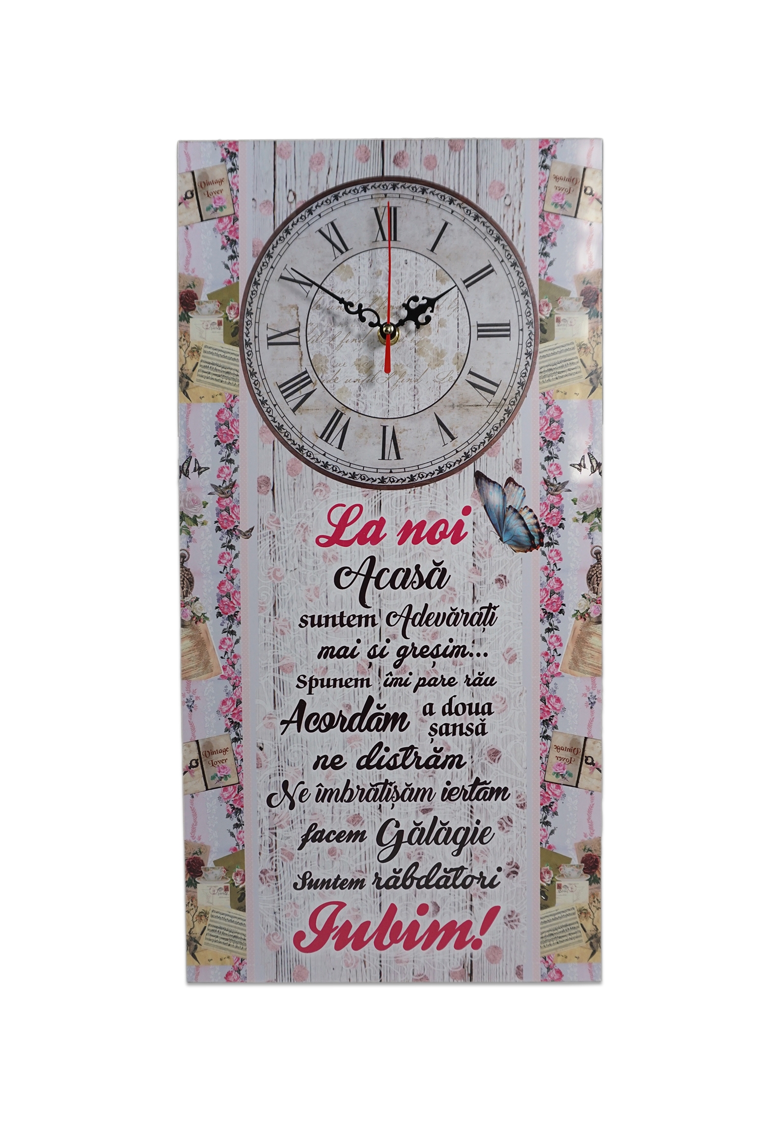Ceas  motivational  -  LA NOI ACASA - 50x27cm Ceas  motivational  -  LA NOI ACASA - 50x27cm