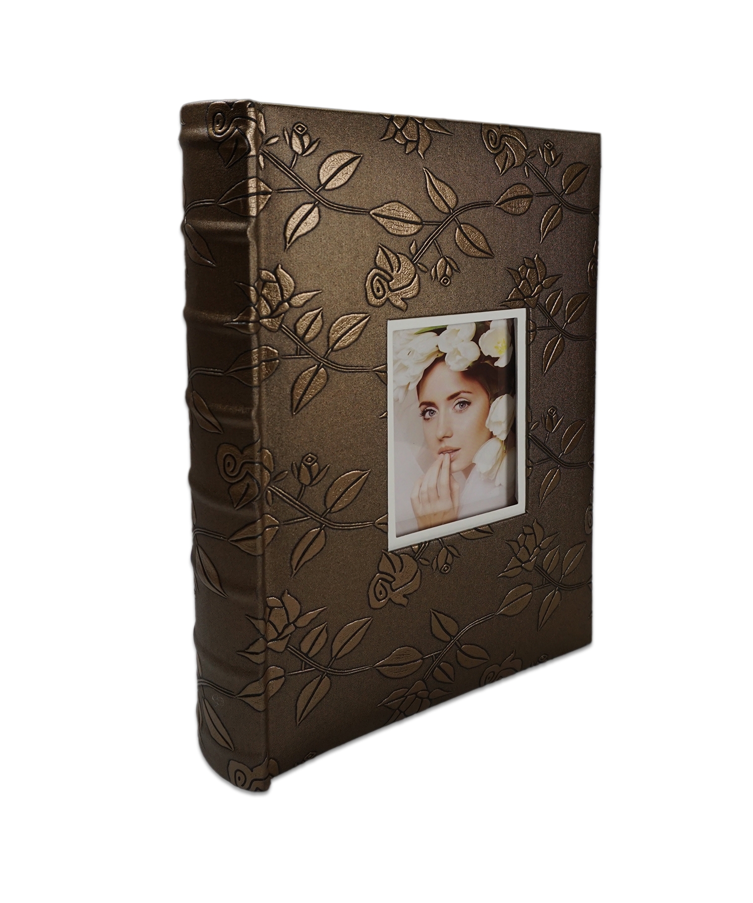 Album foto maro cu trandafiri in relief (22x32.5x5.5cm) Album foto maro cu trandafiri in relief (22x32.5x5.5cm)
