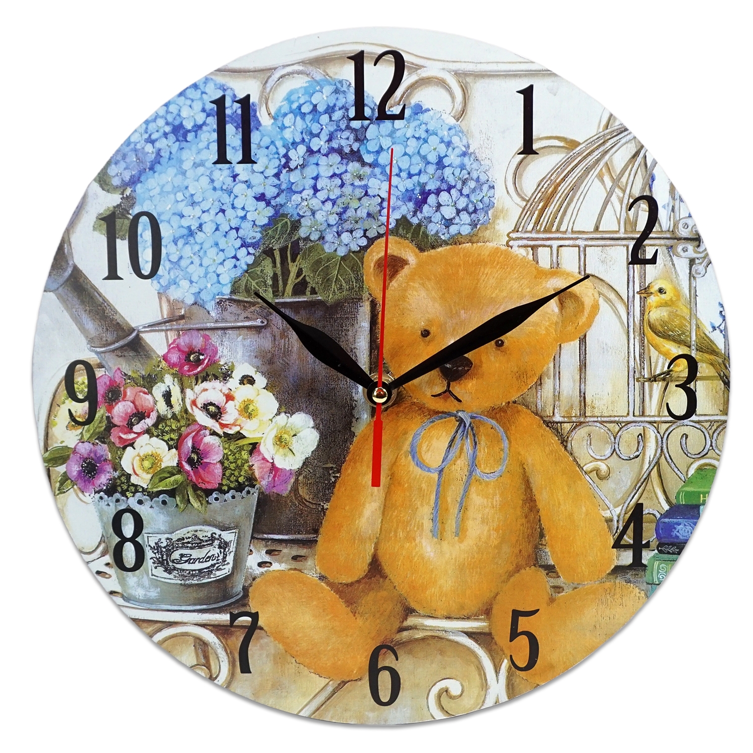 Ceas perete rotund ursulet - 28 x 28 cm Ceas perete rotund ursulet - 28 x 28 cm