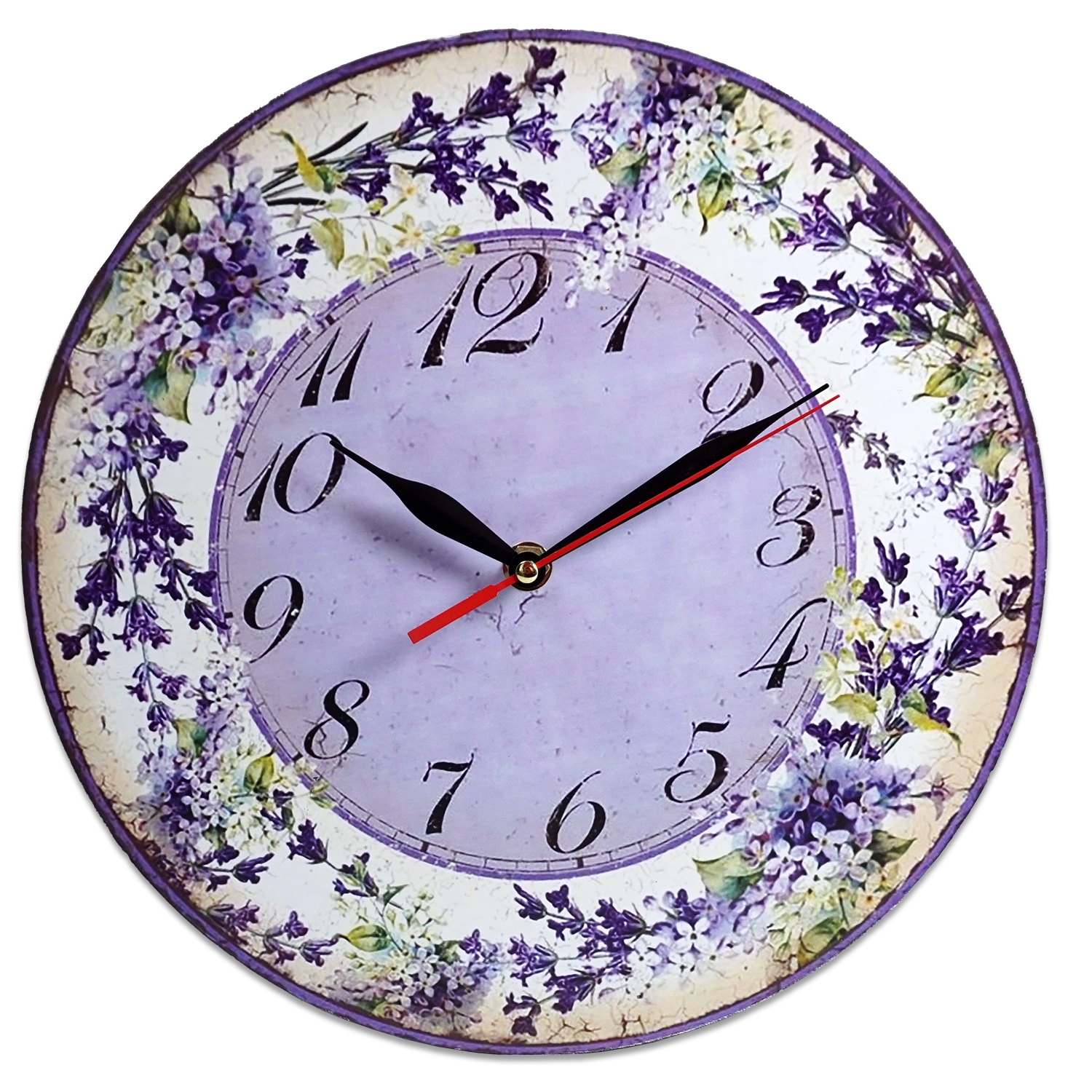 Ceas perete rotund lavanda - 28 x 28 cm Ceas perete rotund lavanda - 28 x 28 cm