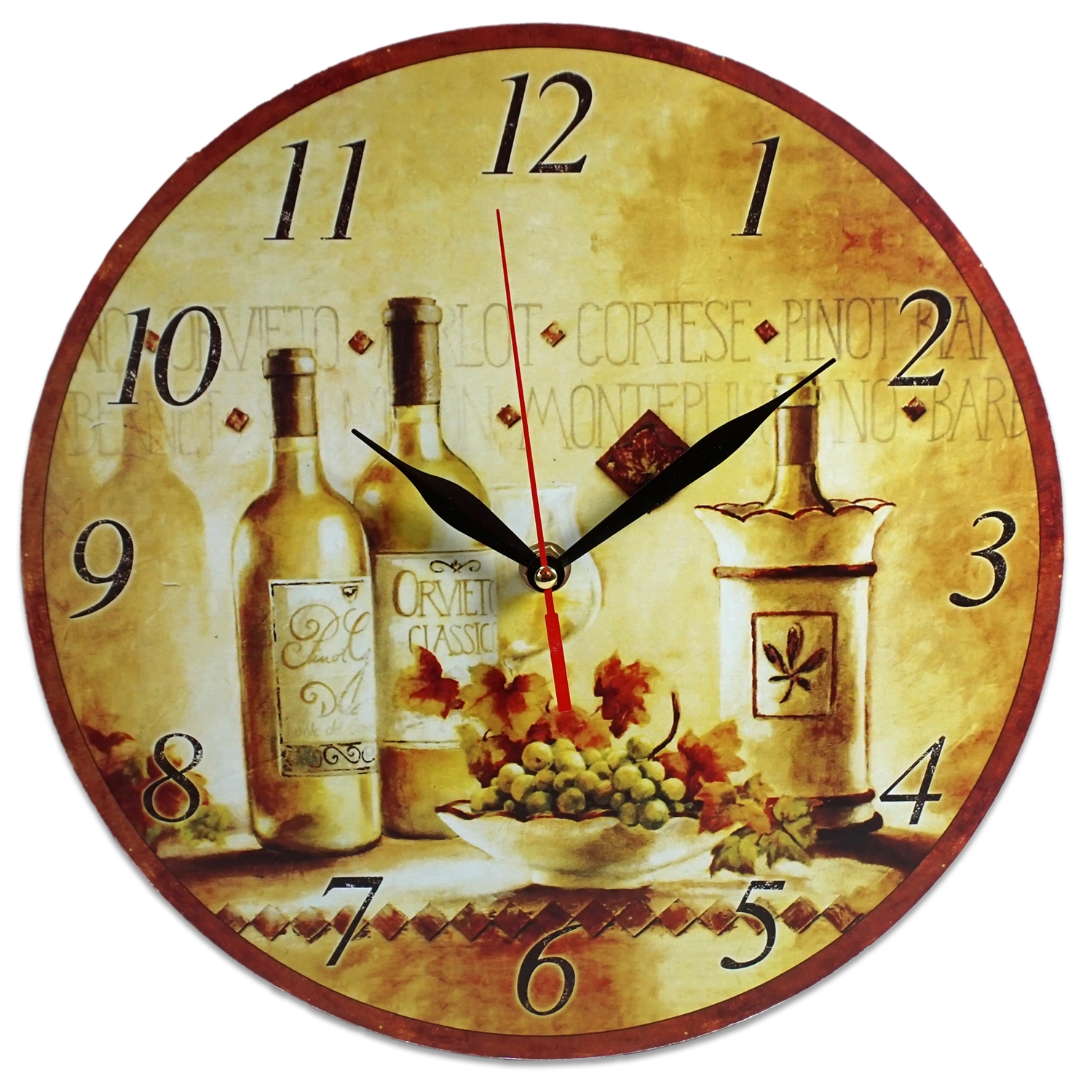 Ceas perete rotund Struguri - 28 x 28 cm Ceas perete rotund Struguri - 28 x 28 cm