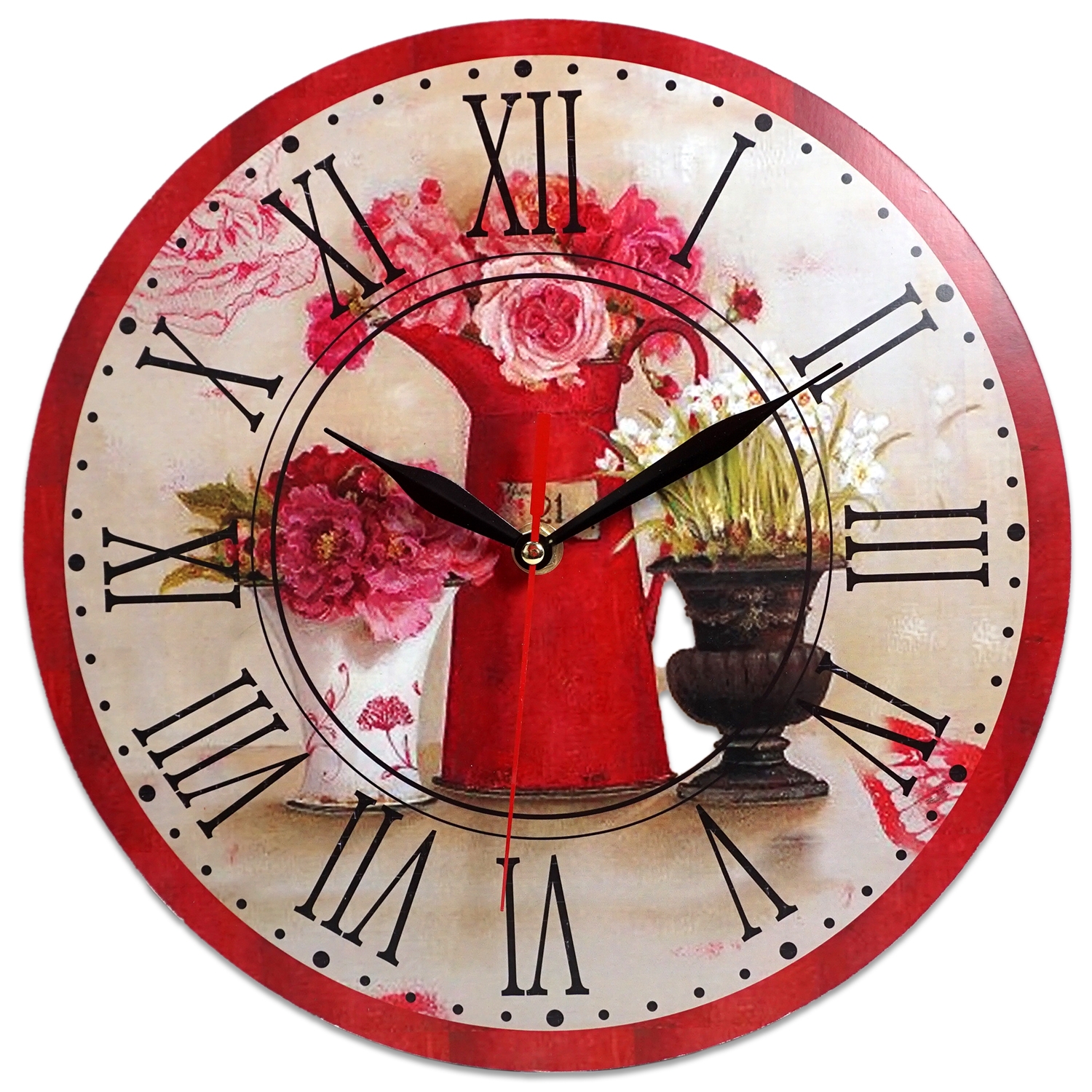 Ceas rotund perete Trandafiri - 28 x 28 cm Ceas rotund perete Trandafiri - 28 x 28 cm