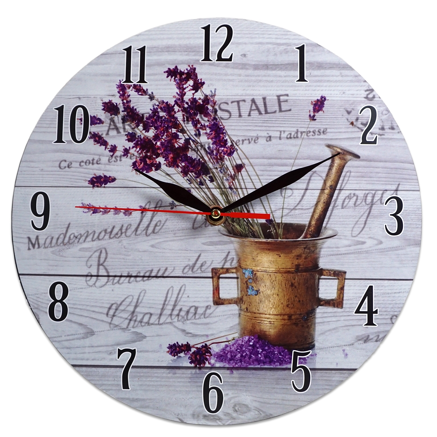 Ceas rotund perete Vintage lavander - 28 x 28 cm Ceas rotund perete Vintage lavander - 28 x 28 cm