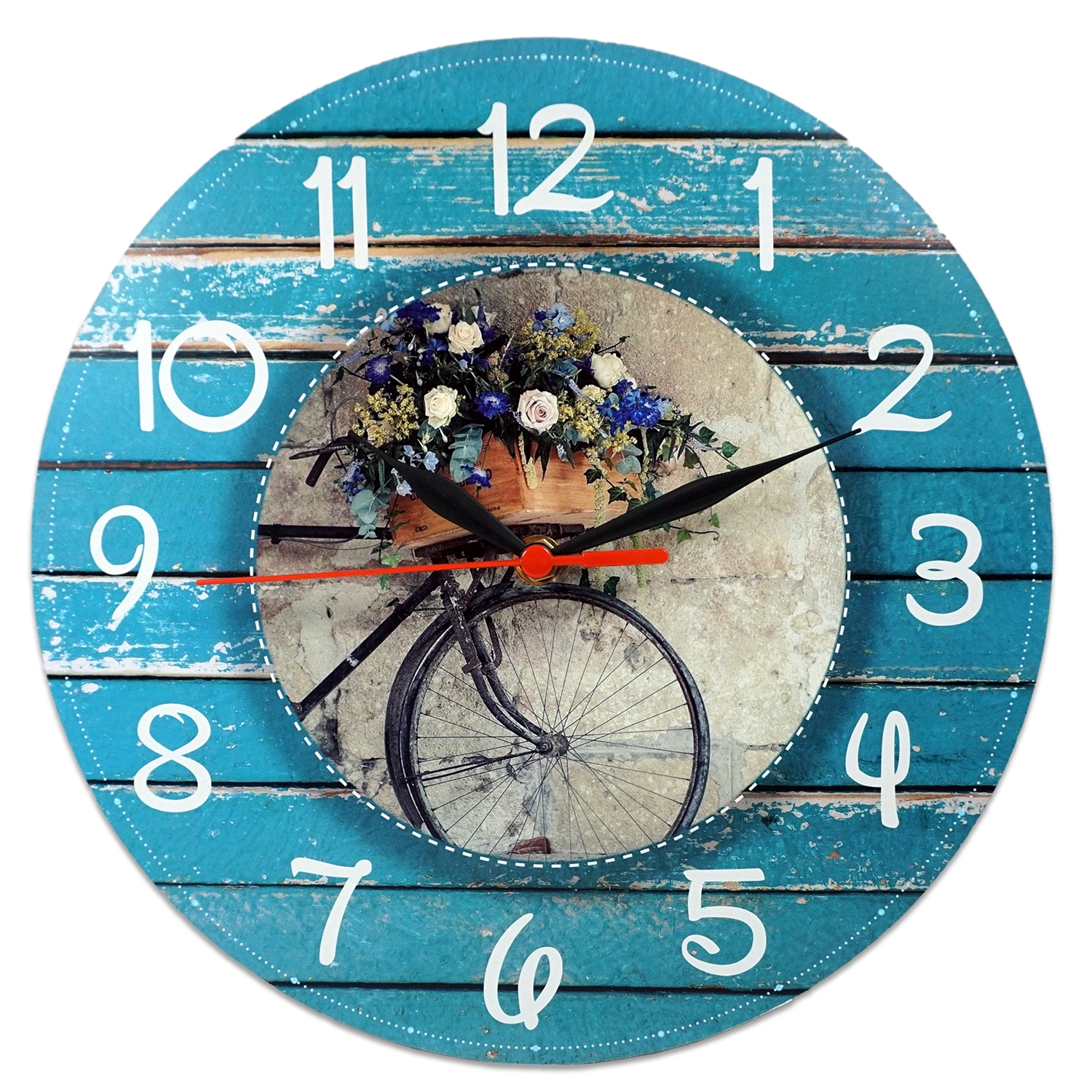 Ceas rotund perete  bicicleta - 28 x 28 cm Ceas rotund perete  bicicleta - 28 x 28 cm