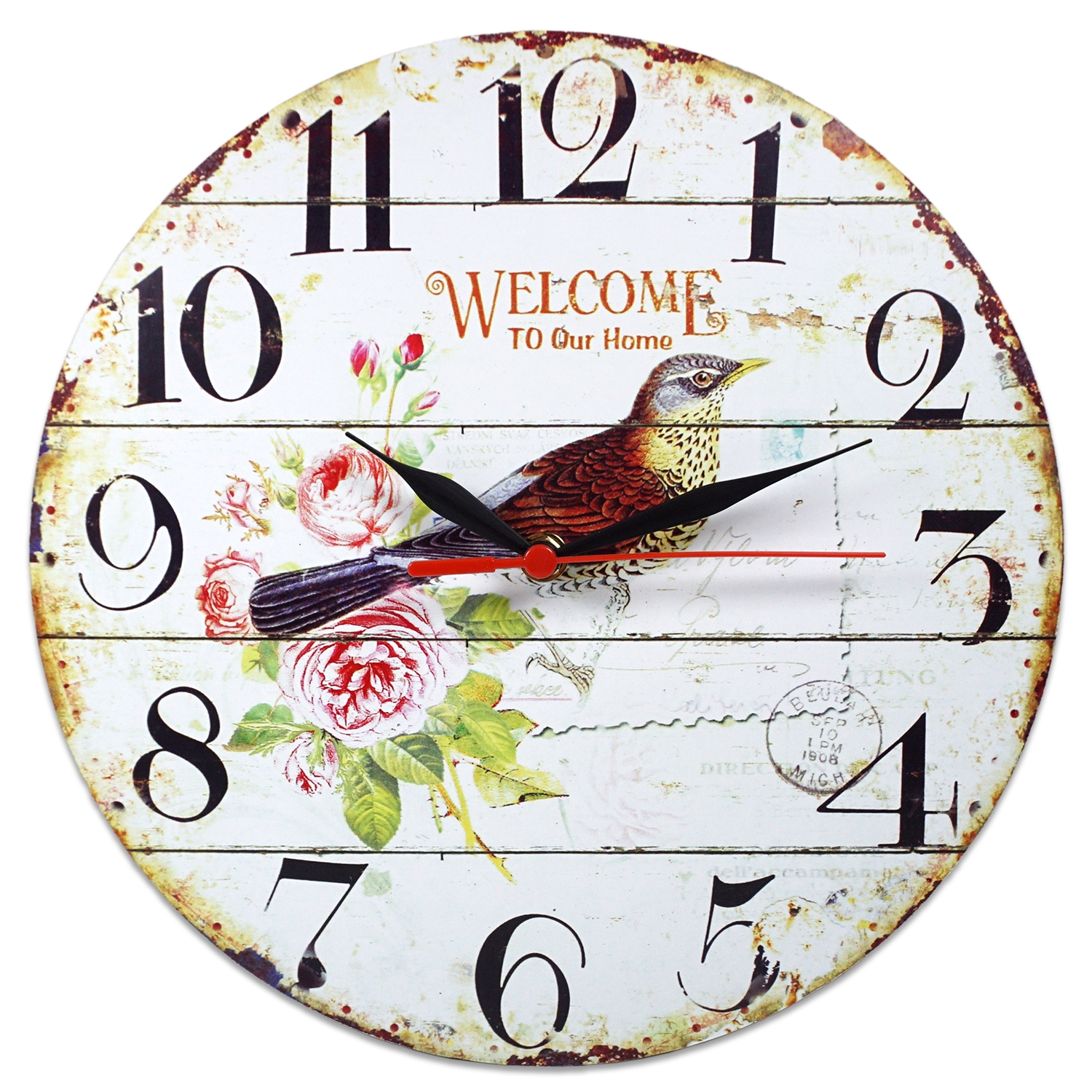 Ceas perete rotund "Welcome" - 28 x 28 cm Ceas perete rotund "Welcome" - 28 x 28 cm