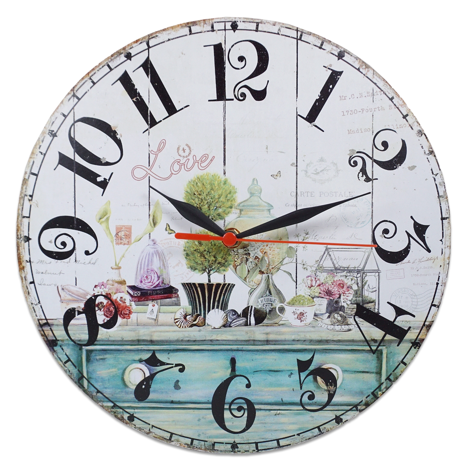Ceas rotund perete vintage - 28 x 28 cm Ceas rotund perete vintage - 28 x 28 cm