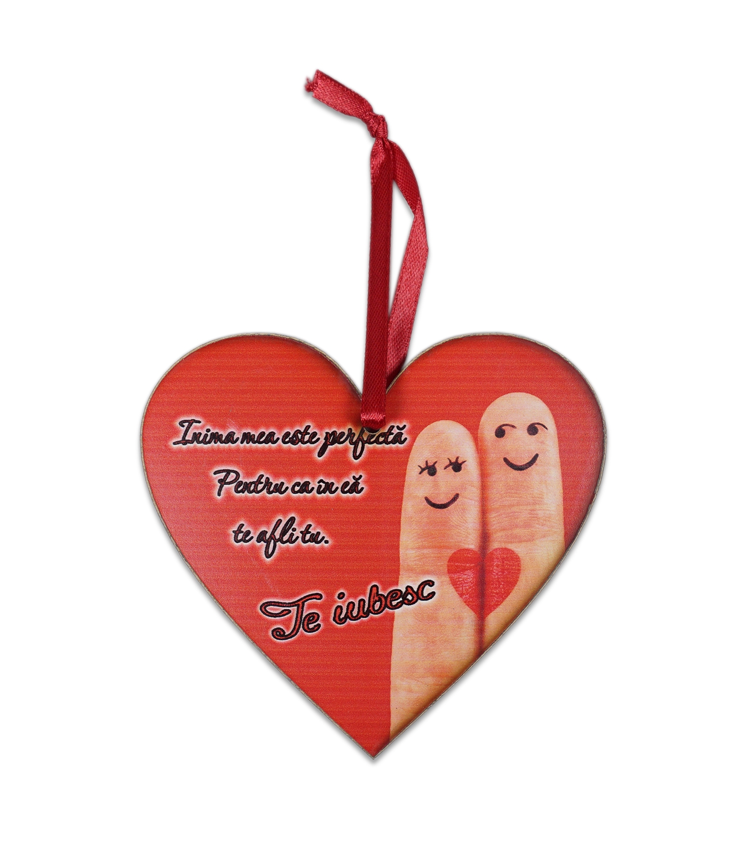 Tablou motivational inima (12x11 cm) -   INIMA MEA ESTE PERFECTA