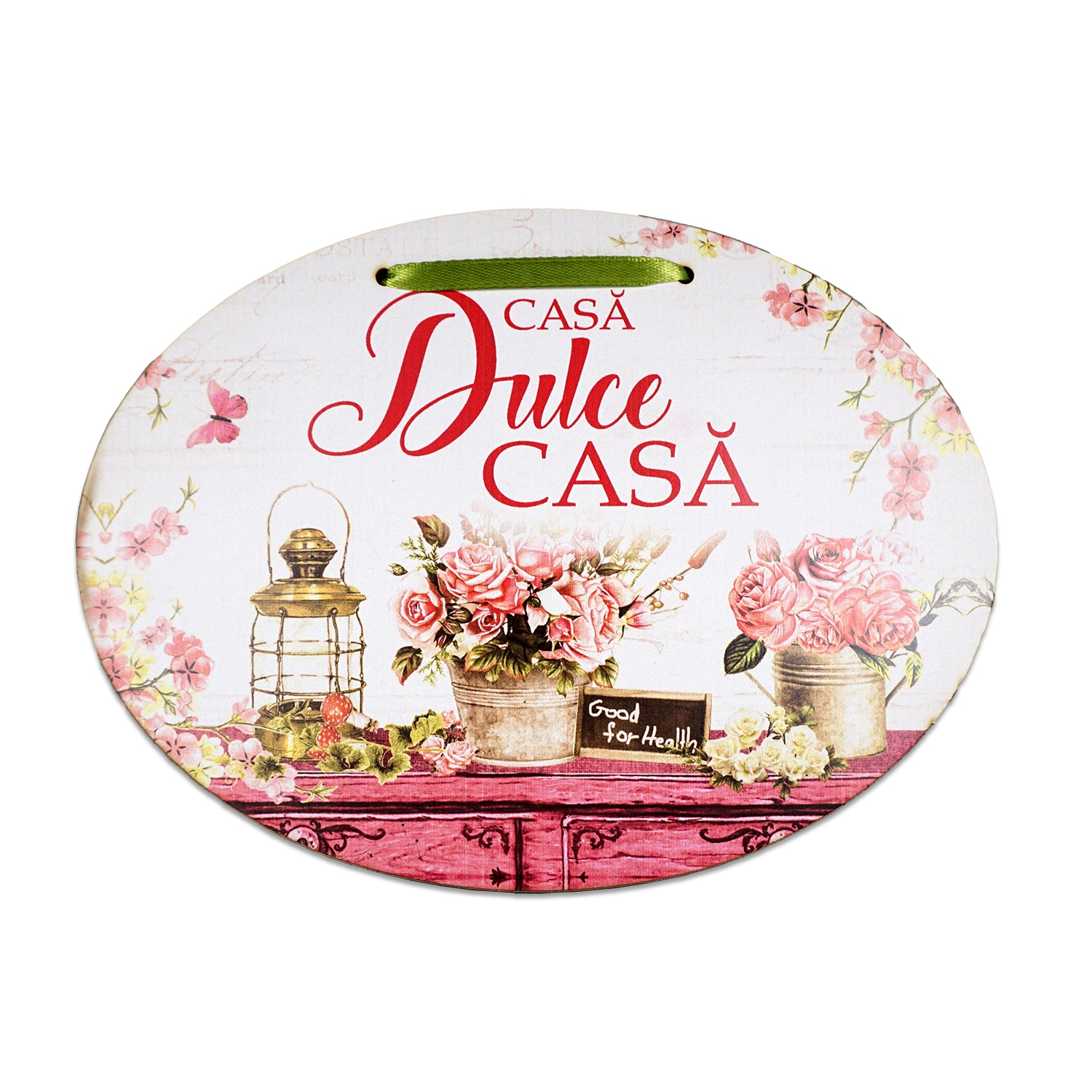 Tablou motivational  lemn oval (23x17cm) -  Casa dulce casa Tablou motivational  lemn oval (23x17cm) -  Casa dulce casa