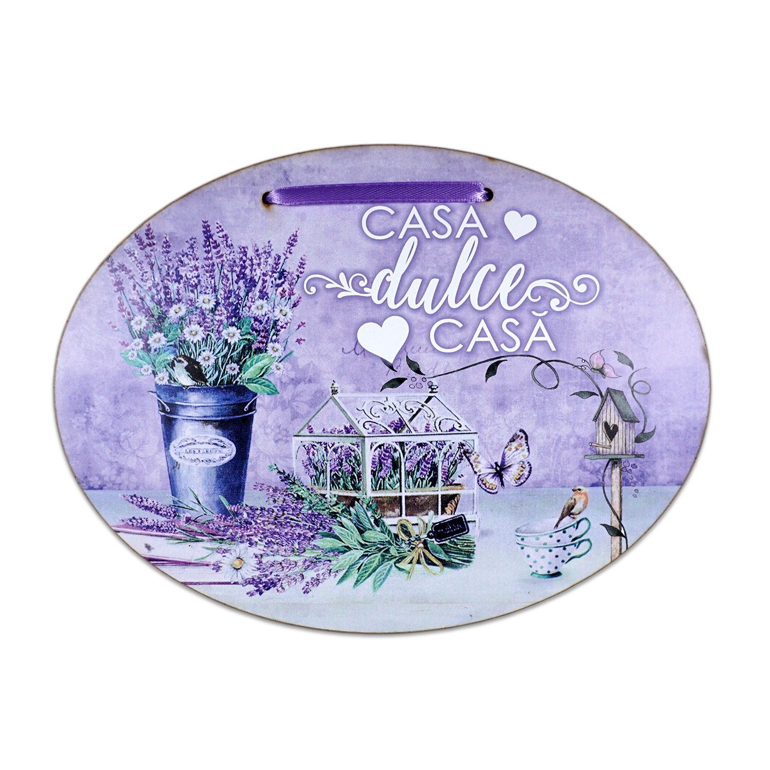 Tablou motivational  lemn oval (23x17cm) -  Casa dulce casa Tablou motivational  lemn oval (23x17cm) -  Casa dulce casa