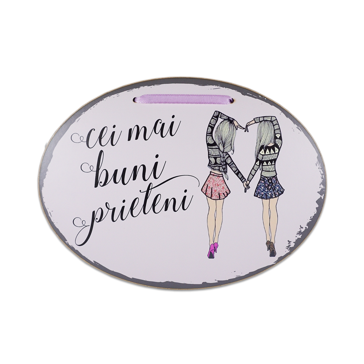 Placheta lemn - Cei mai buni prieteni (21 x 13 cm ) Placheta lemn - Cei mai buni prieteni (21 x 13 cm )