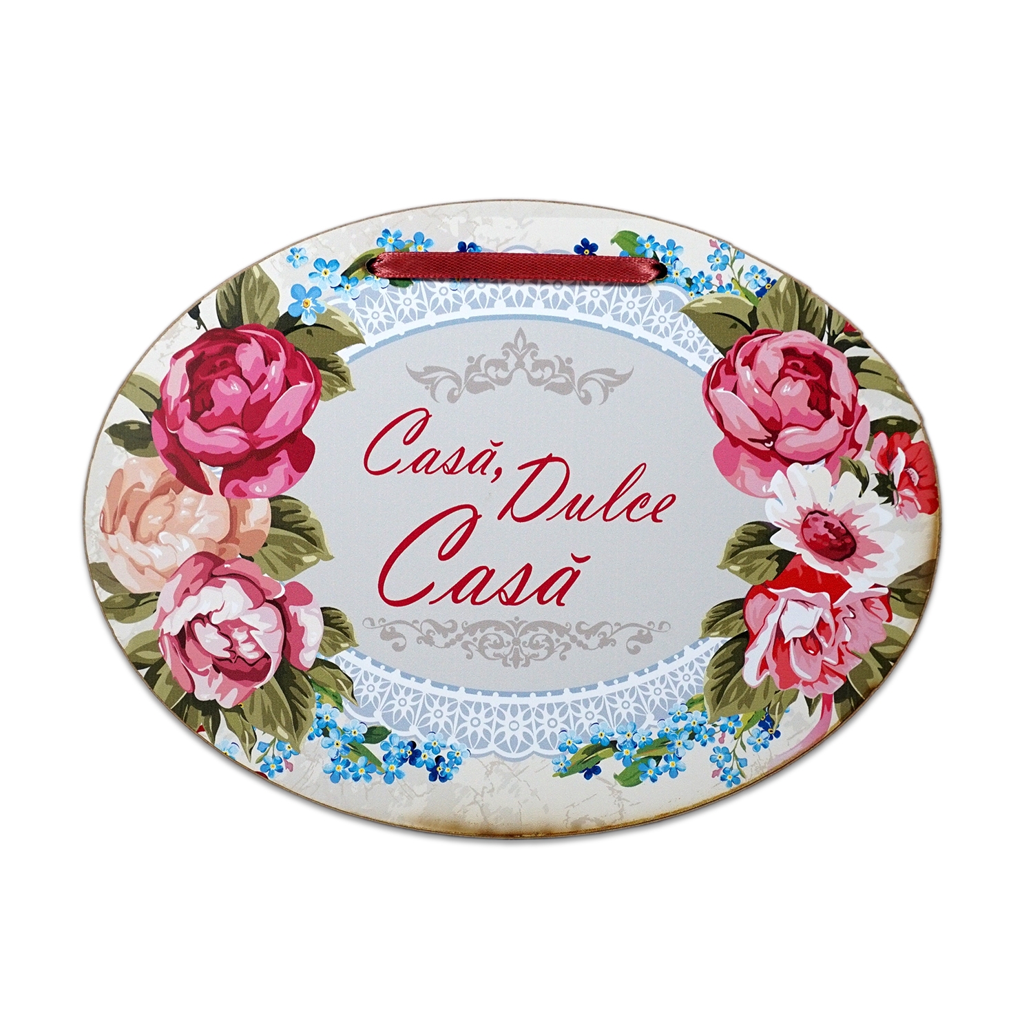 Tablou motivational  lemn oval (23x17cm) -  Casa dulce casa Tablou motivational  lemn oval (23x17cm) -  Casa dulce casa