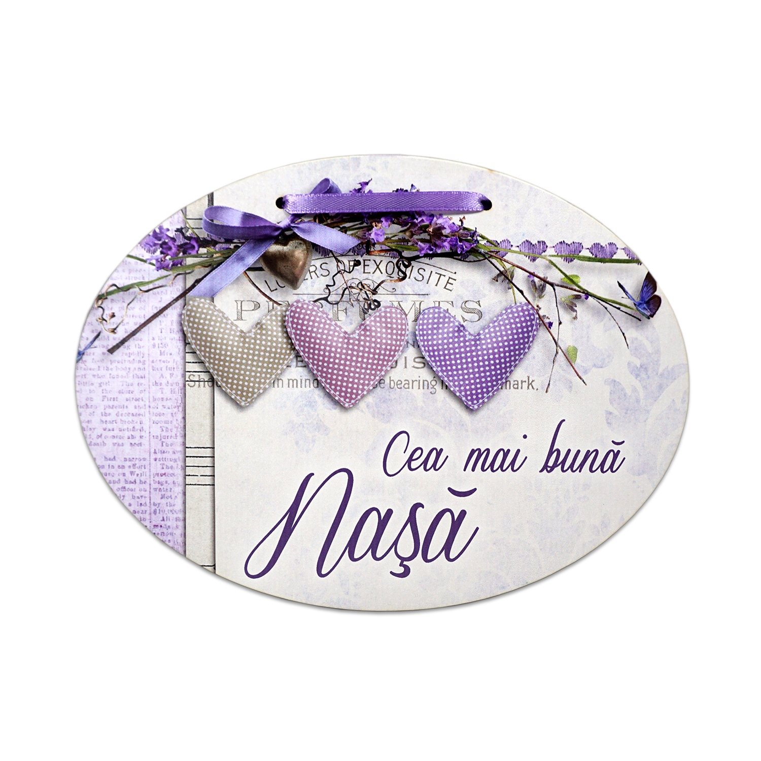 Tablou motivational  lemn oval (23x17cm) - Cea mai buna nasa Tablou motivational  lemn oval (23x17cm) - Cea mai buna nasa