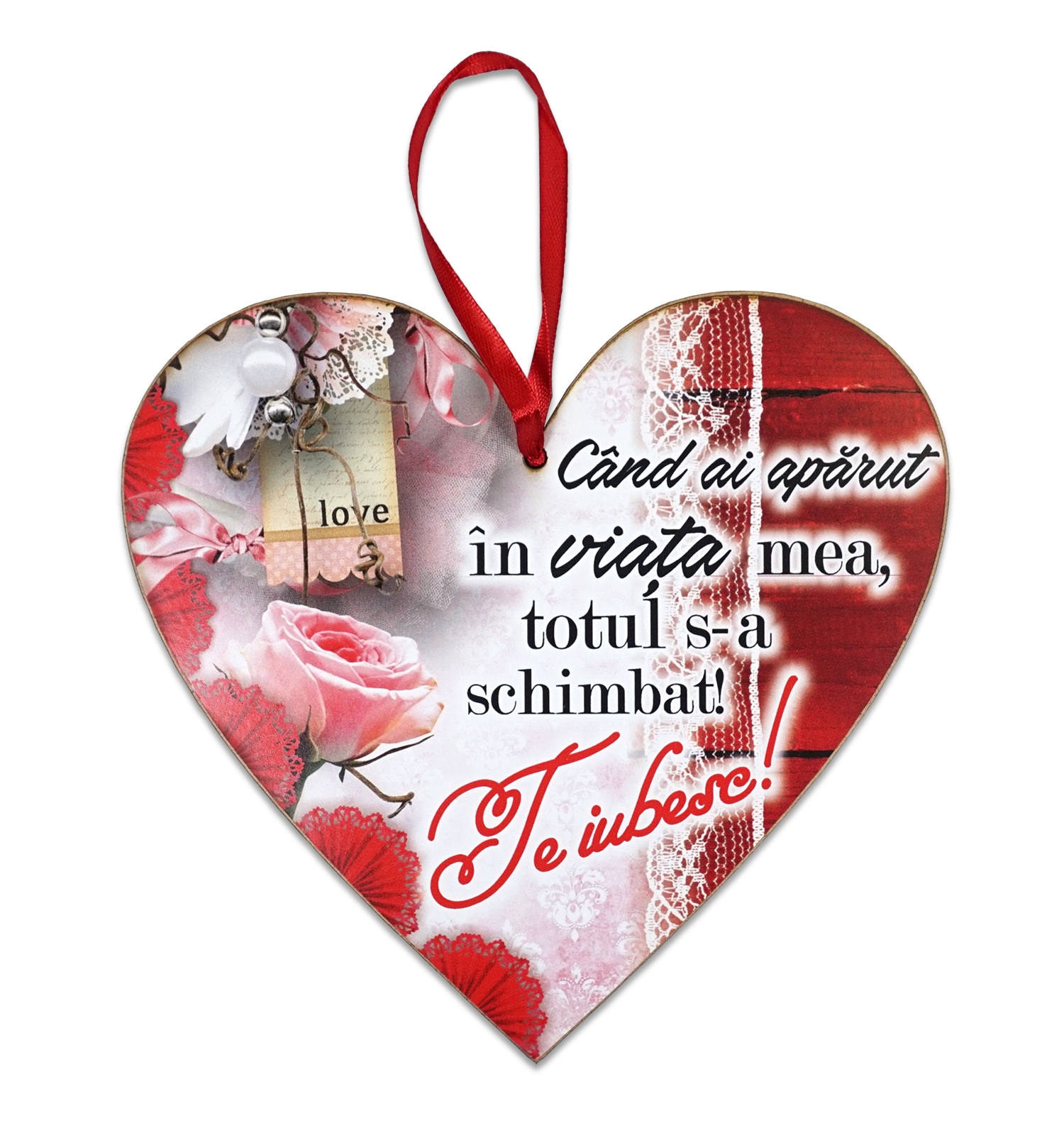 Tablou motivational   ceramica inima (20x19cm) - Cand ai aparut Tablou motivational   ceramica inima (20x19cm) - Cand ai aparut