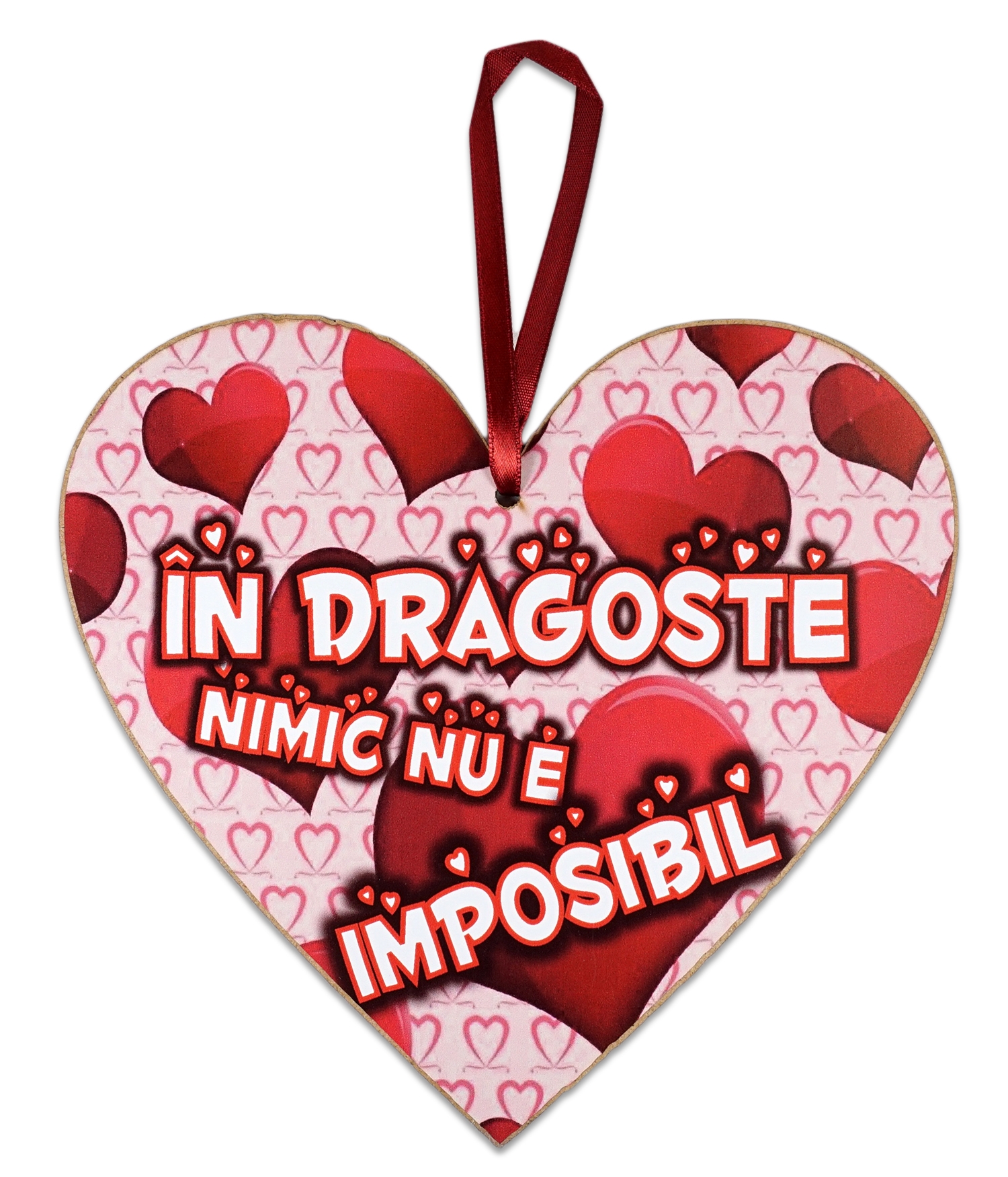 Tablou motivational inima (20x19cm) -  In dragoste