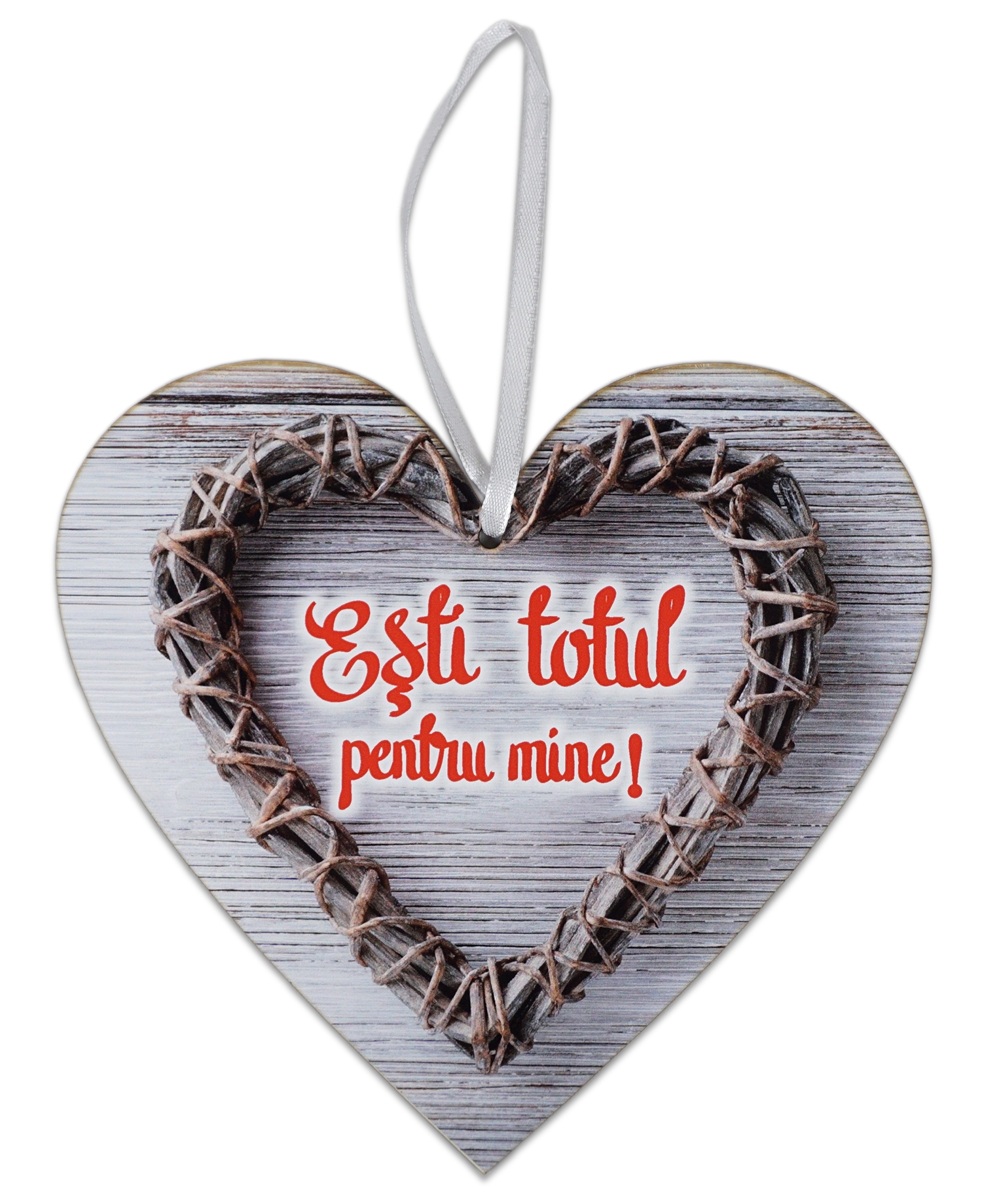 Tablou motivational inima (20x19cm) -  Esti totul pentru mine Tablou motivational inima (20x19cm) -  Esti totul pentru mine