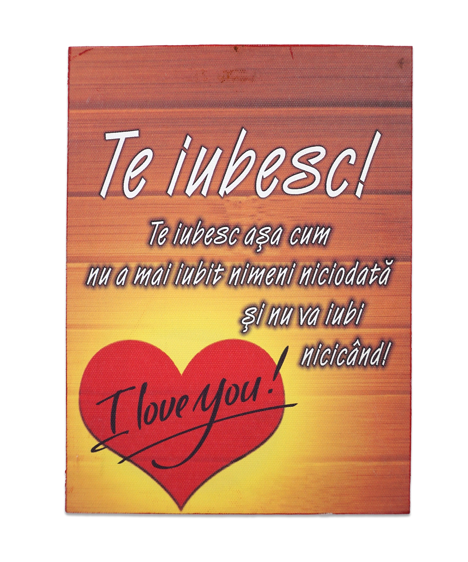 Tablou motivational  textil (15x20x2cm)  - Te iubesc Tablou motivational  textil (15x20x2cm)  - Te iubesc