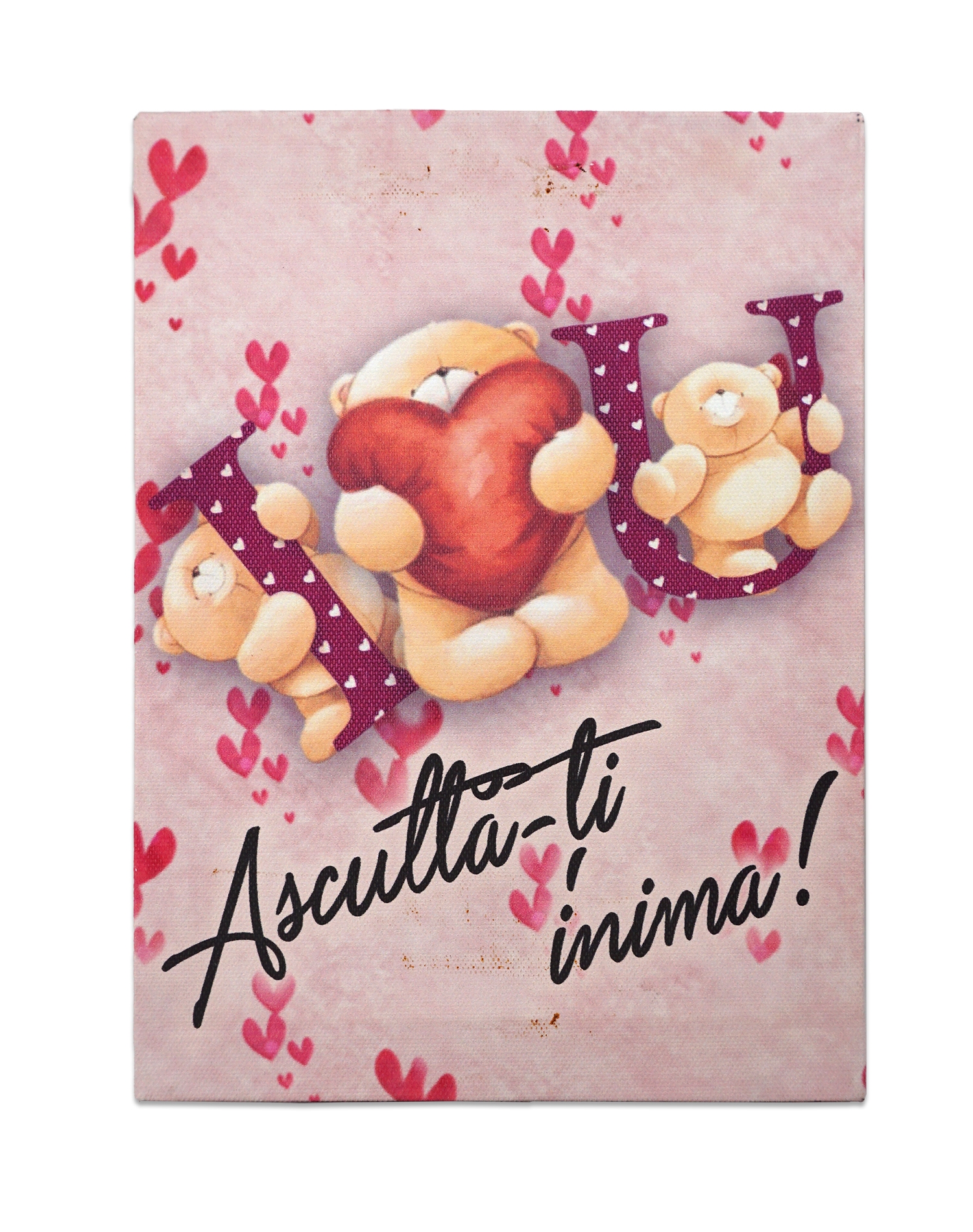 Tablou motivational  textil (15x20x2cm)  -  Ascultati inima Tablou motivational  textil (15x20x2cm)  -  Ascultati inima