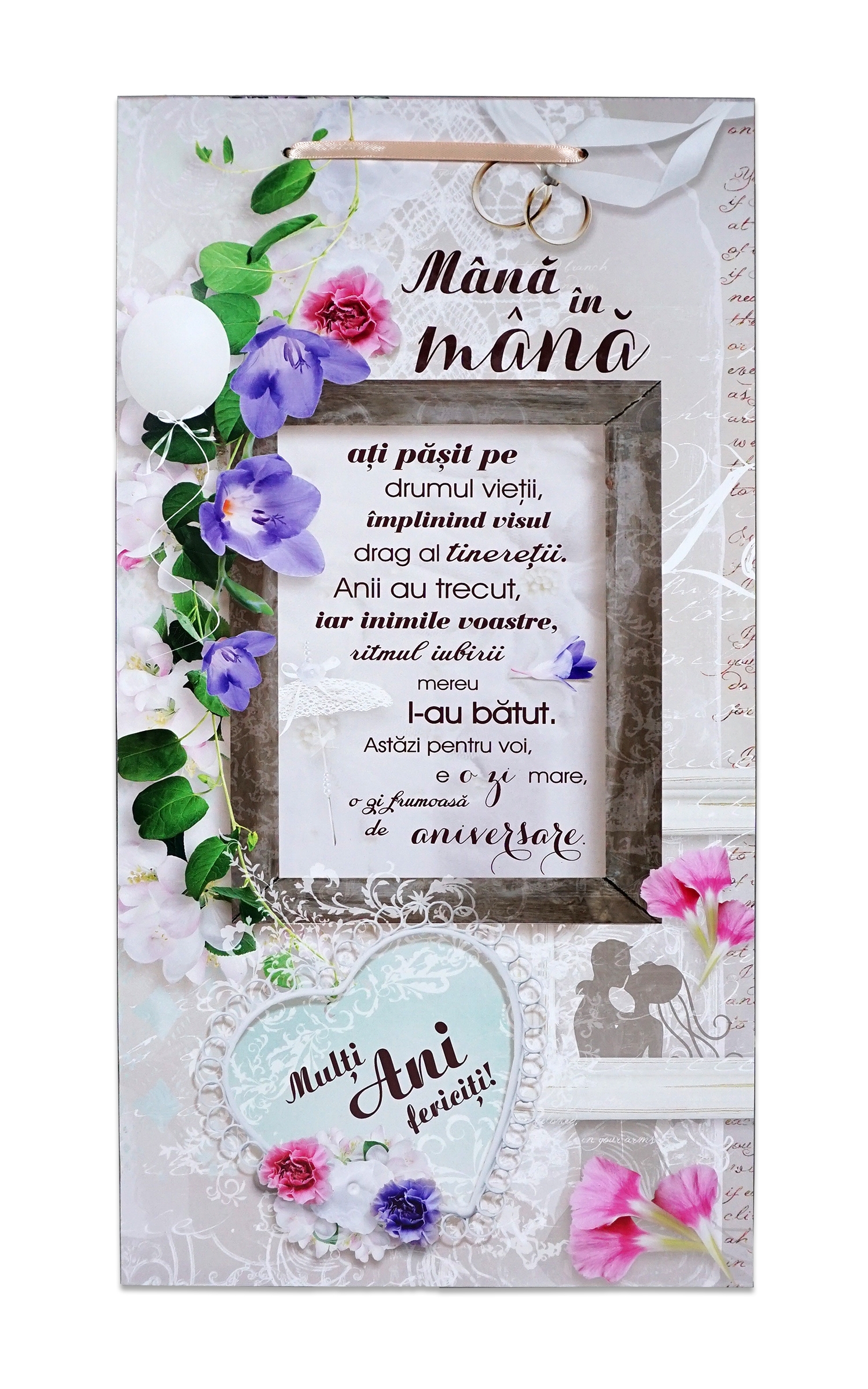 Tablou motivational   (50x27cm) -  Mana in mana Tablou motivational   (50x27cm) -  Mana in mana