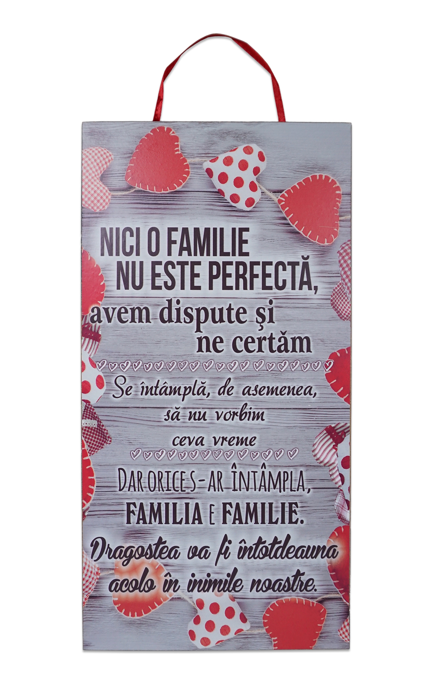 Tablou motivational   (50x27cm)  - NICI O FAMILIE NU ESTE PERFECTA Tablou motivational   (50x27cm)  - NICI O FAMILIE NU ESTE PERFECTA