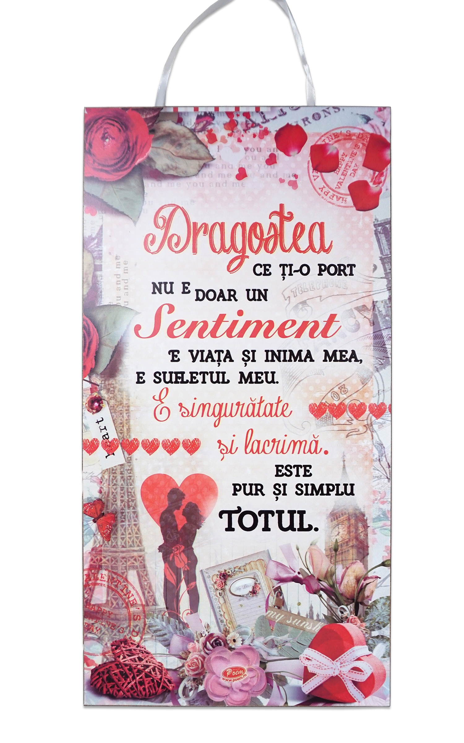 Tablou motivational (50x27cm) -  Dragostea ce ti-o port Tablou motivational (50x27cm) -  Dragostea ce ti-o port