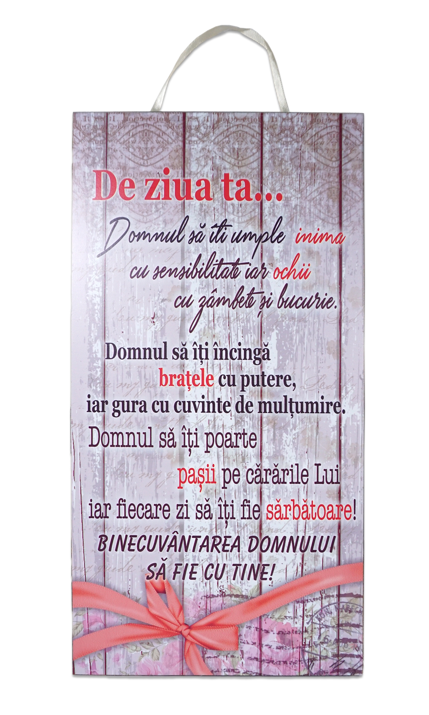 Tablou motivational   (50x27cm) -  De ziua ta Tablou motivational   (50x27cm) -  De ziua ta