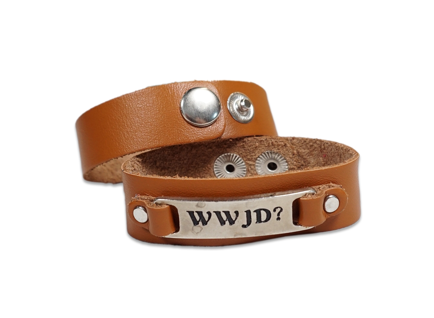 Bratara din piele maro - WWJD? Bratara din piele maro - WWJD?