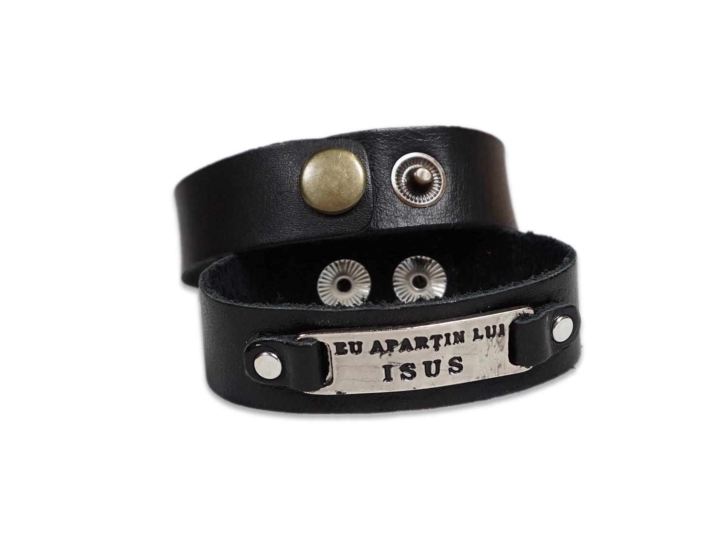 Bratara din piele - Eu apartin lui Isus Bratara din piele - Eu apartin lui Isus