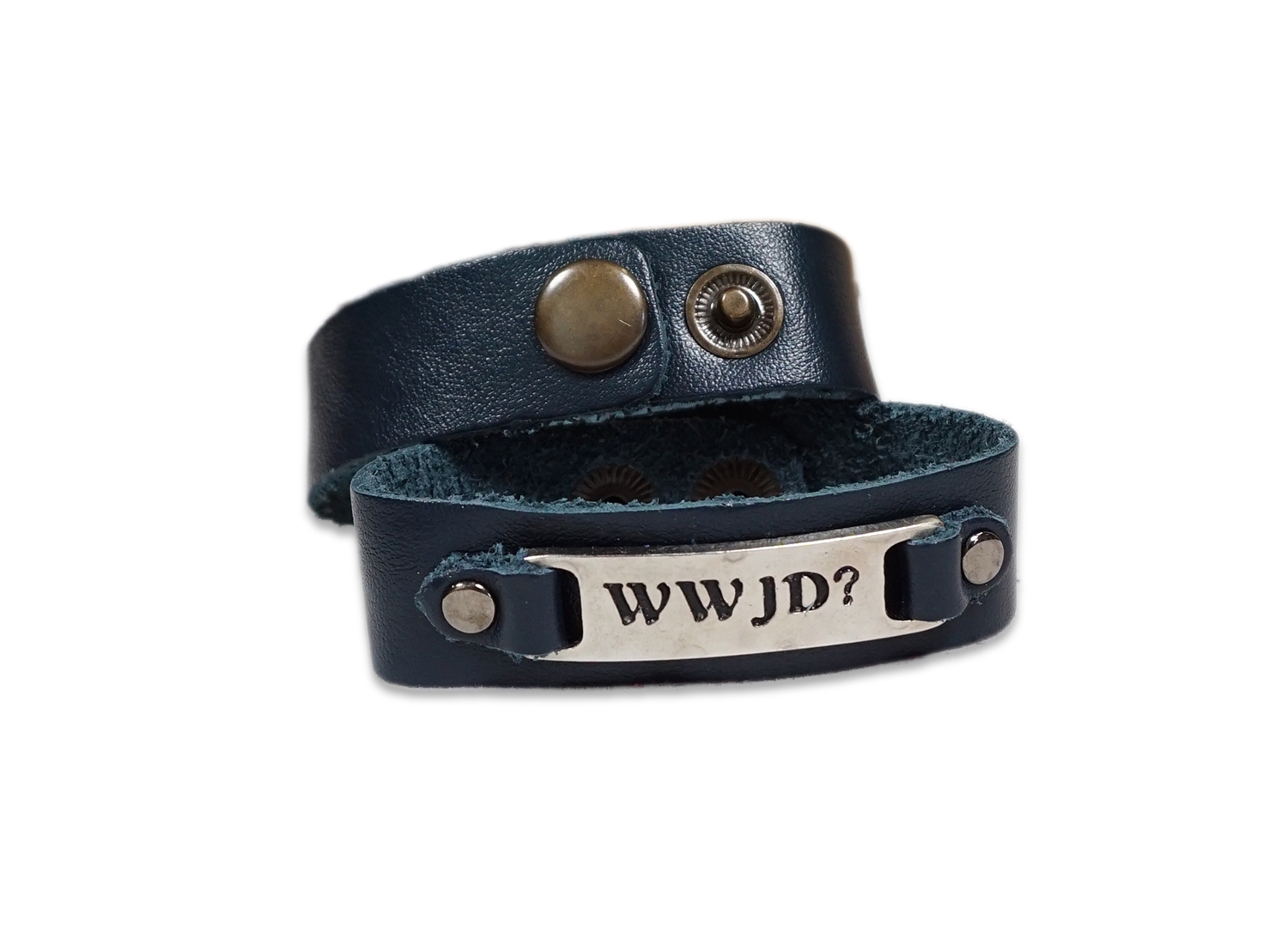 Bratara din piele verzui - WWJD?