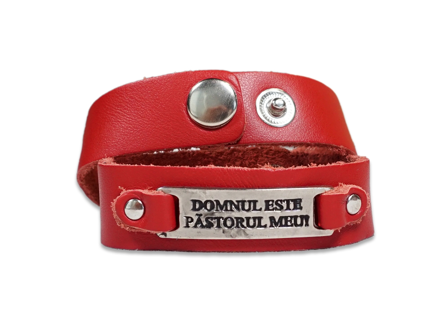 Bratara din piele rosie - Domnul este Pastorul meu! Bratara din piele rosie - Domnul este Pastorul meu!