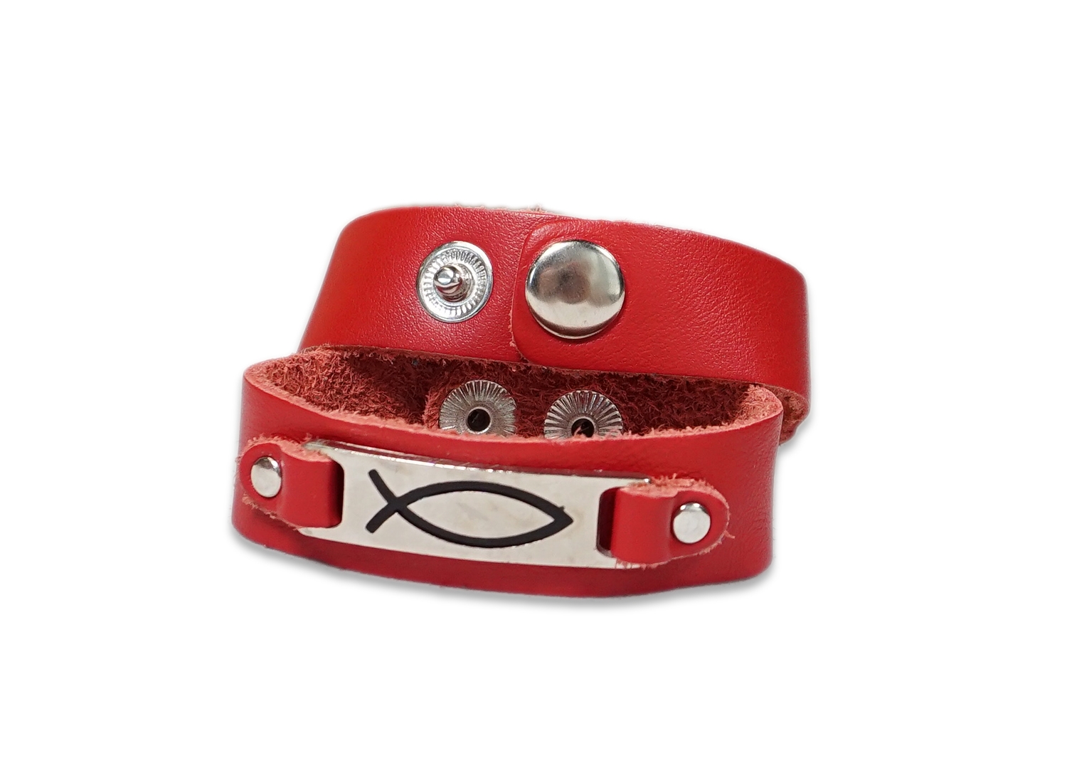 Bratara din piele rosie - Simbol peste Bratara din piele rosie - Simbol peste