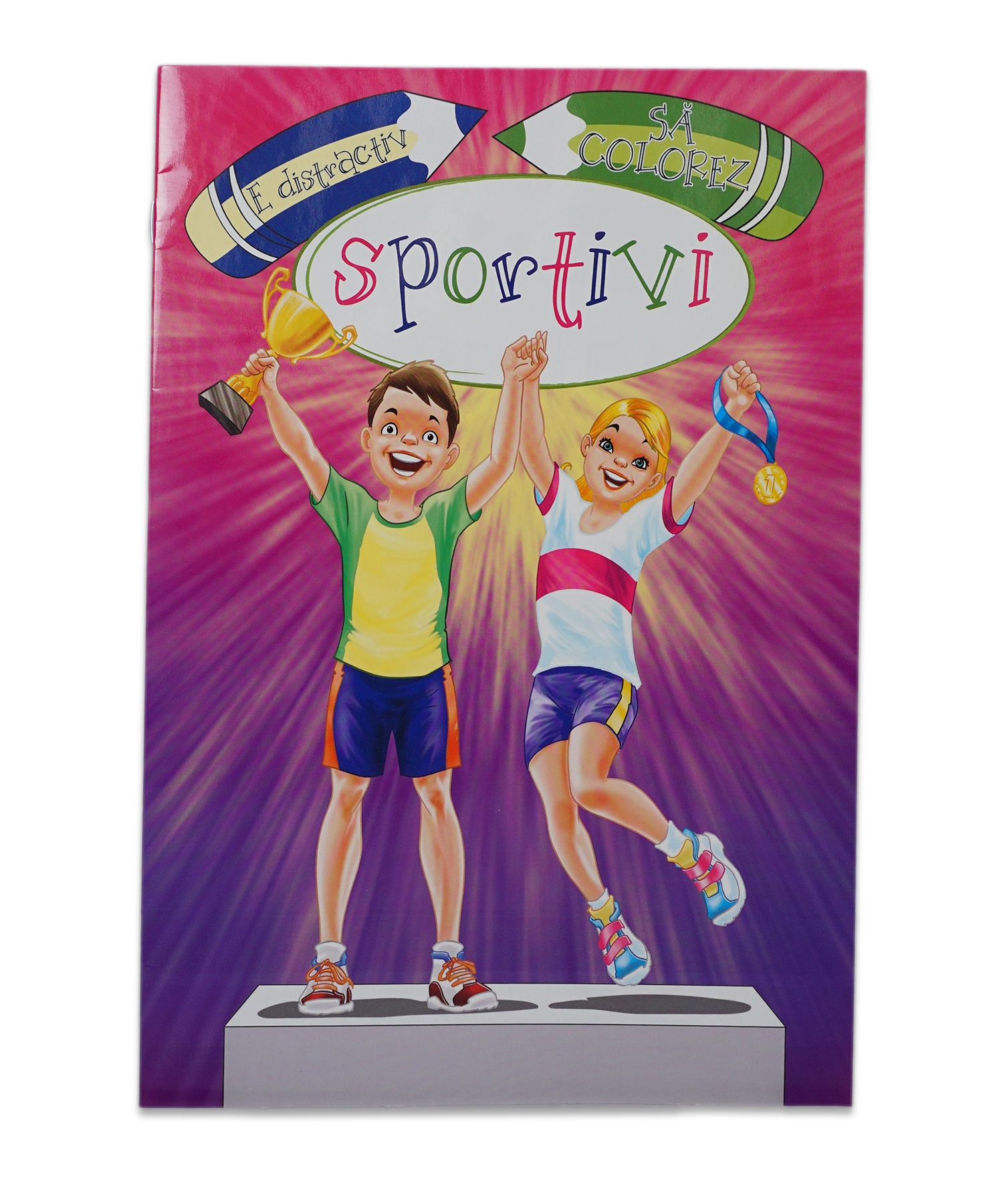 E distractiv sa colorezi sportivi - Carte de colorat E distractiv sa colorezi sportivi - Carte de colorat