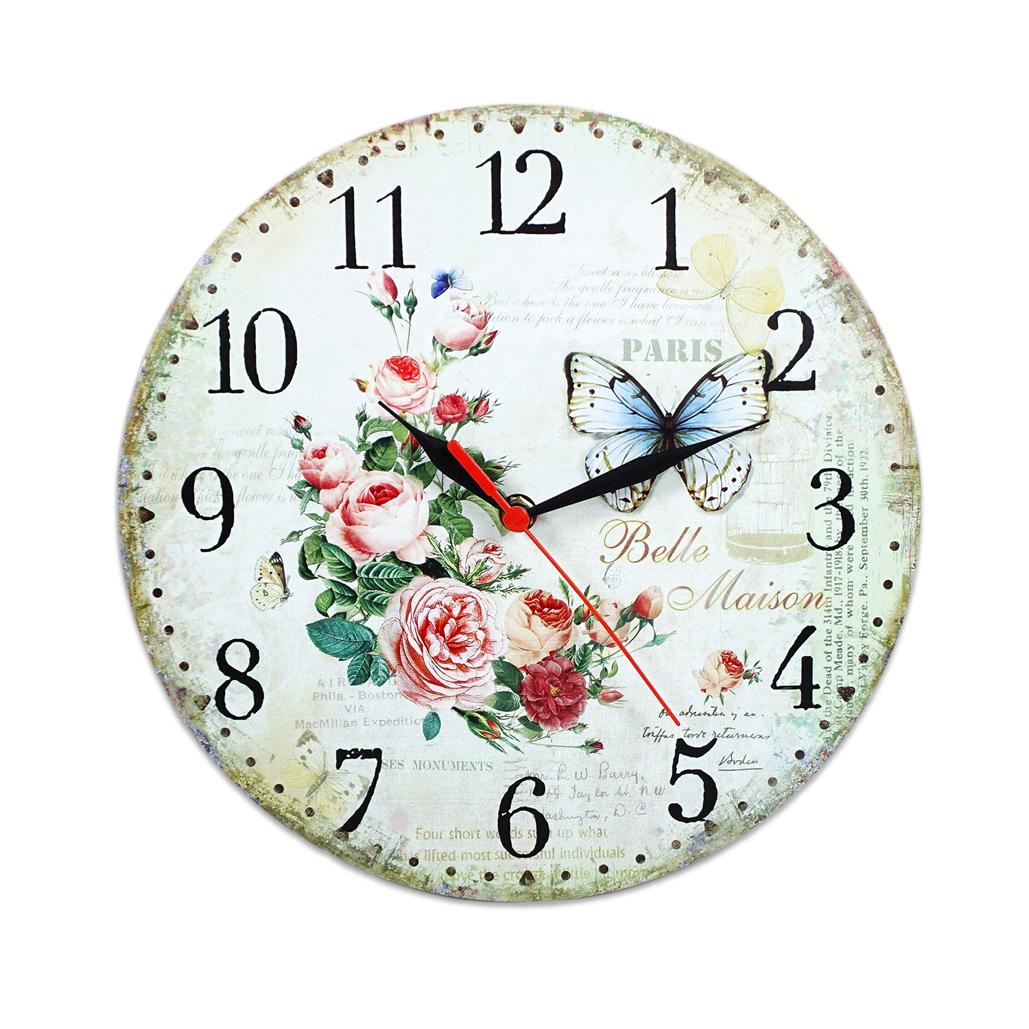 Ceas perete - Trandafiri