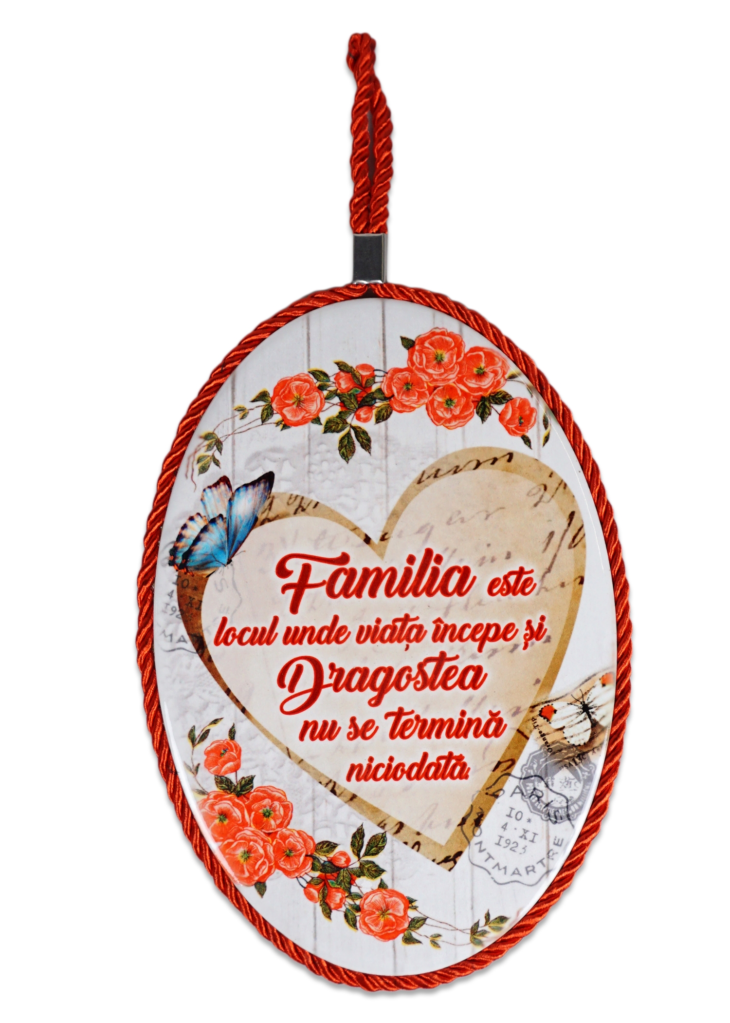 Tablou motivational  ceramica oval (13.5x218cm) -  Familia Tablou motivational  ceramica oval (13.5x218cm) -  Familia