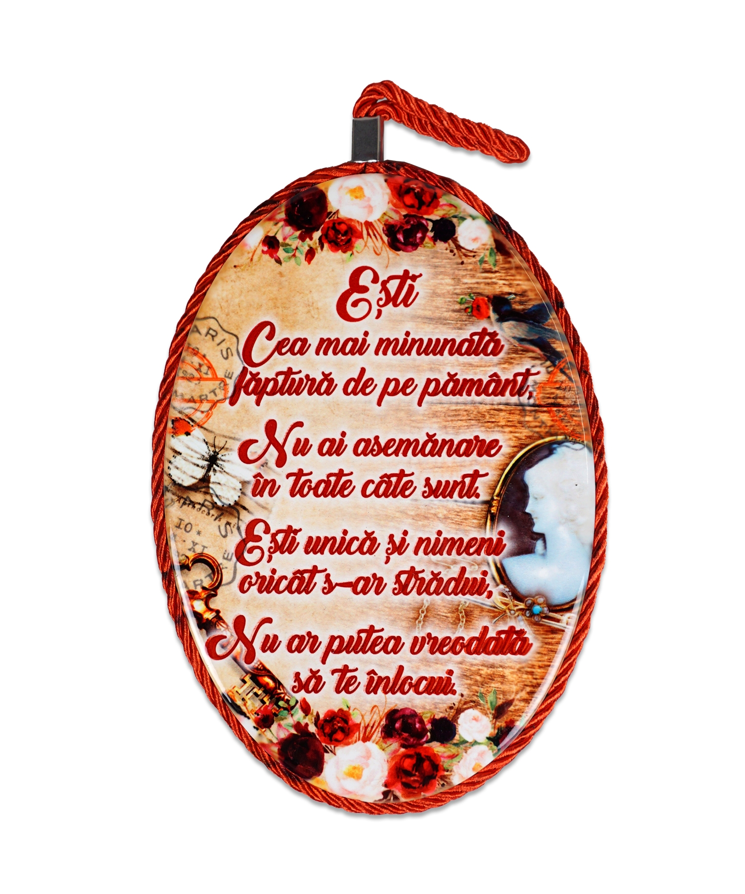 Tablou motivational ceramica oval (13.5x18cm) - Esti cea mai minunata Tablou motivational ceramica oval (13.5x18cm) - Esti cea mai minunata