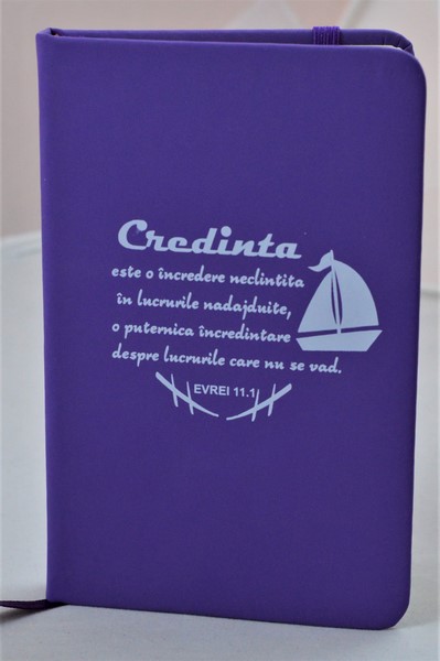 Carnetel A6 - Credinta (mov)