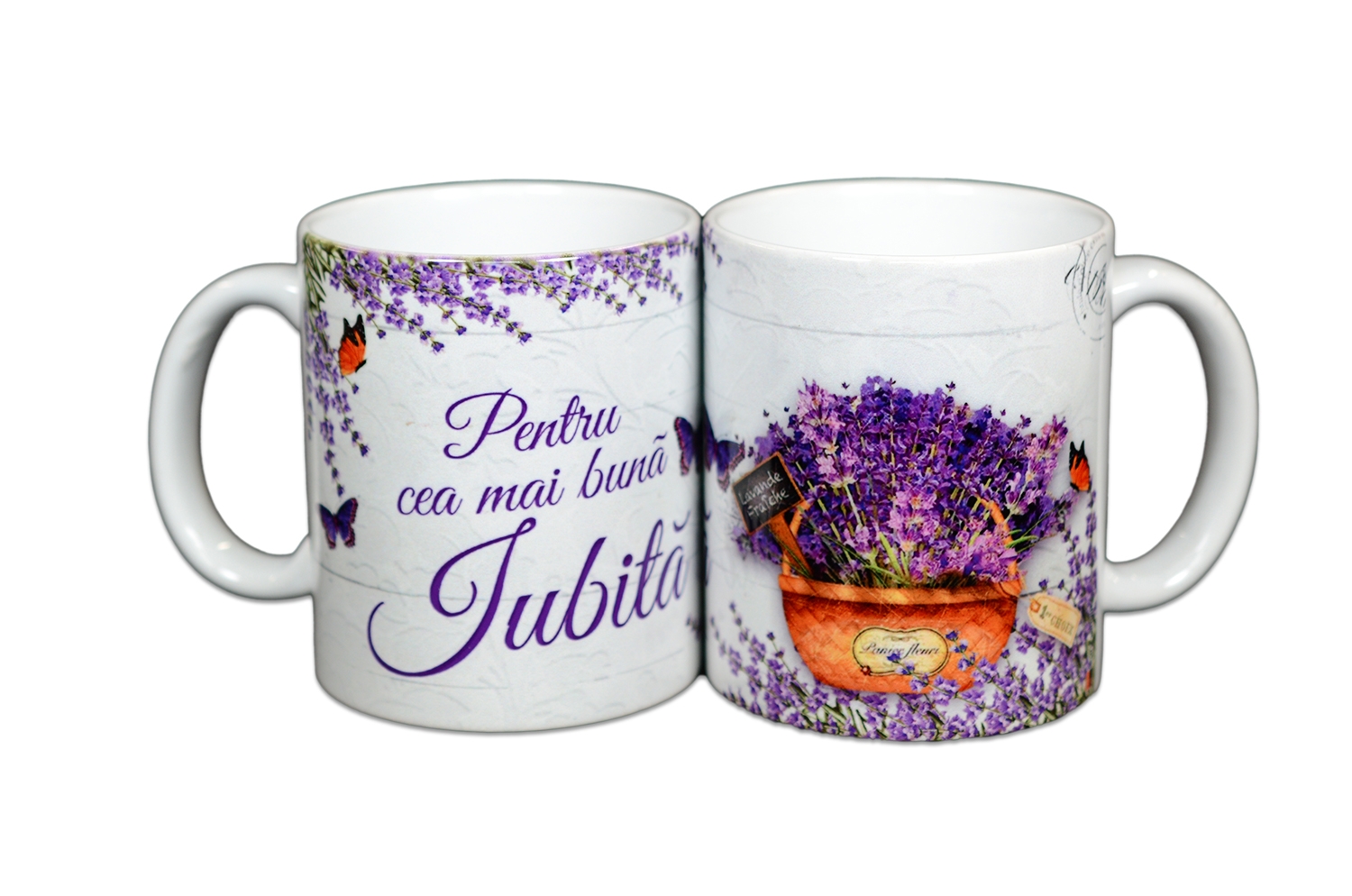 Cana cadou cu lavanda - pentru iubita Cana cadou cu lavanda - pentru iubita