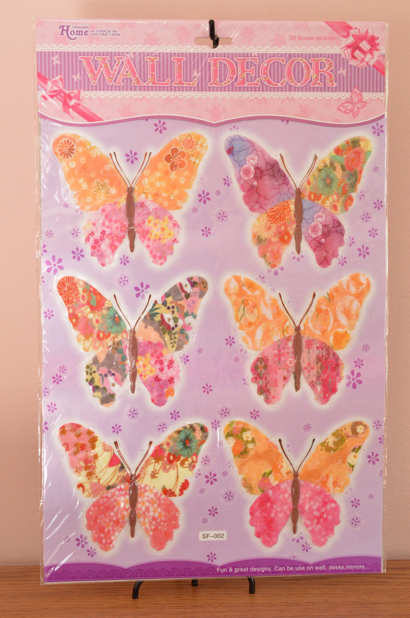 Fluturi decorativi 3D (set 6 buc) - model multicolor Fluturi decorativi 3D (set 6 buc) - model multicolor