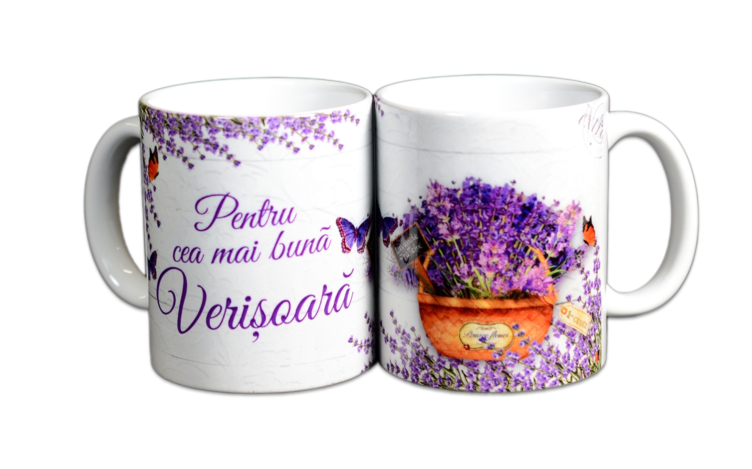 Cana cadou cu lavanda - pentru verisoara Cana cadou cu lavanda - pentru verisoara