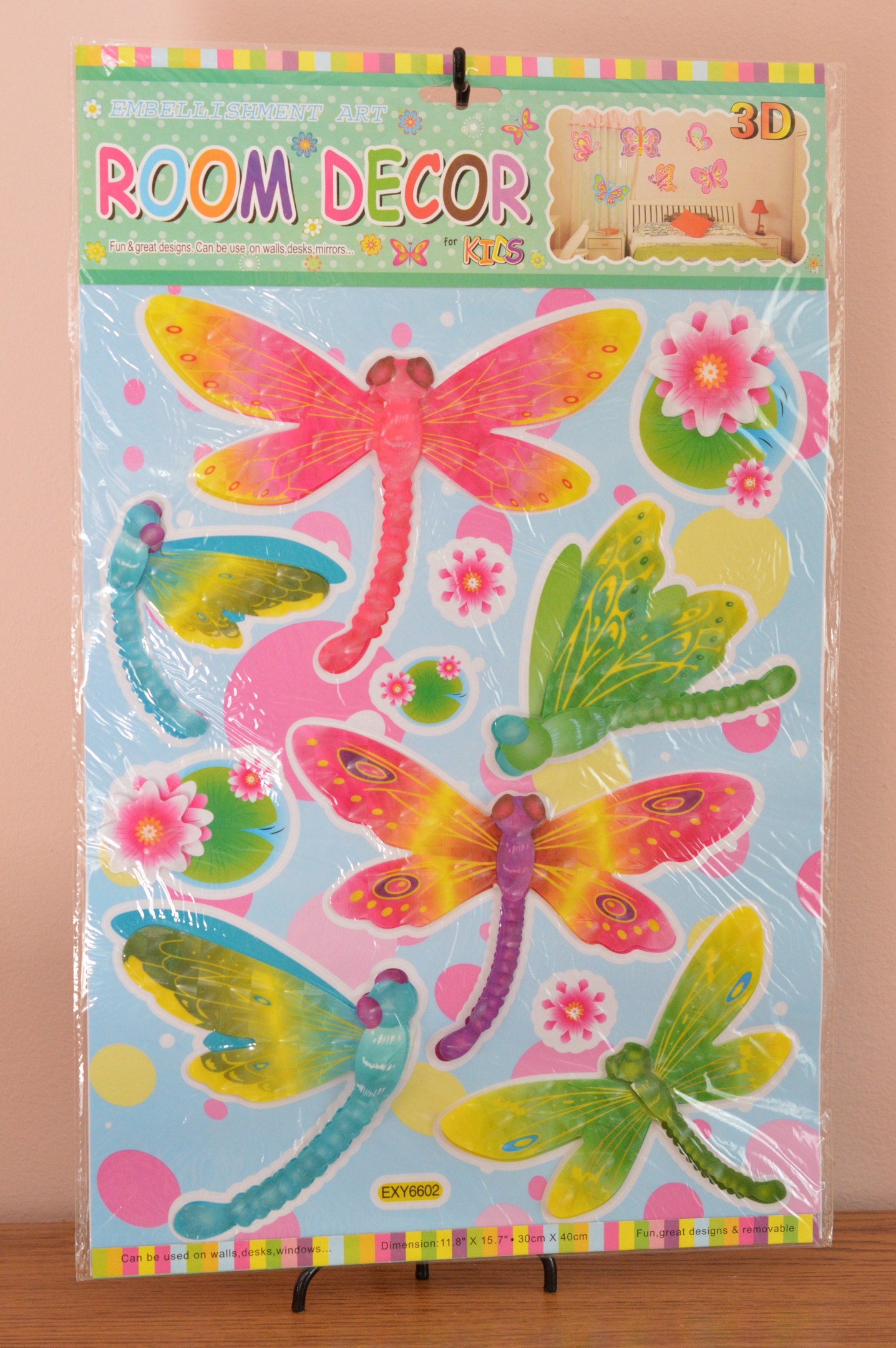 Fluturi decorativi 3D (set 6 buc) -libelule Fluturi decorativi 3D (set 6 buc) -libelule