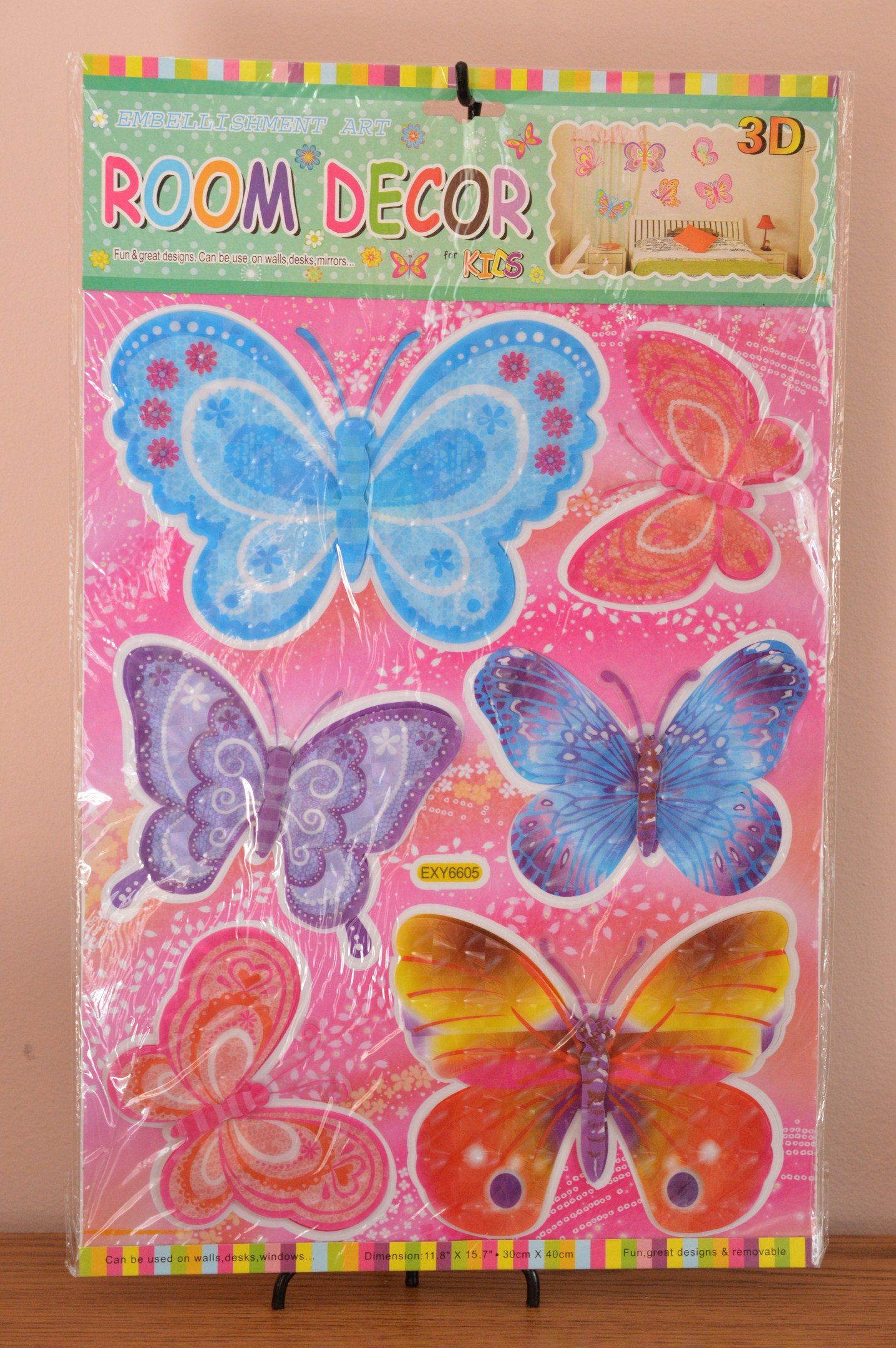 Fluturi decorativi 3D (set 6 buc) - model fluturi multicolori Fluturi decorativi 3D (set 6 buc) - model fluturi multicolori